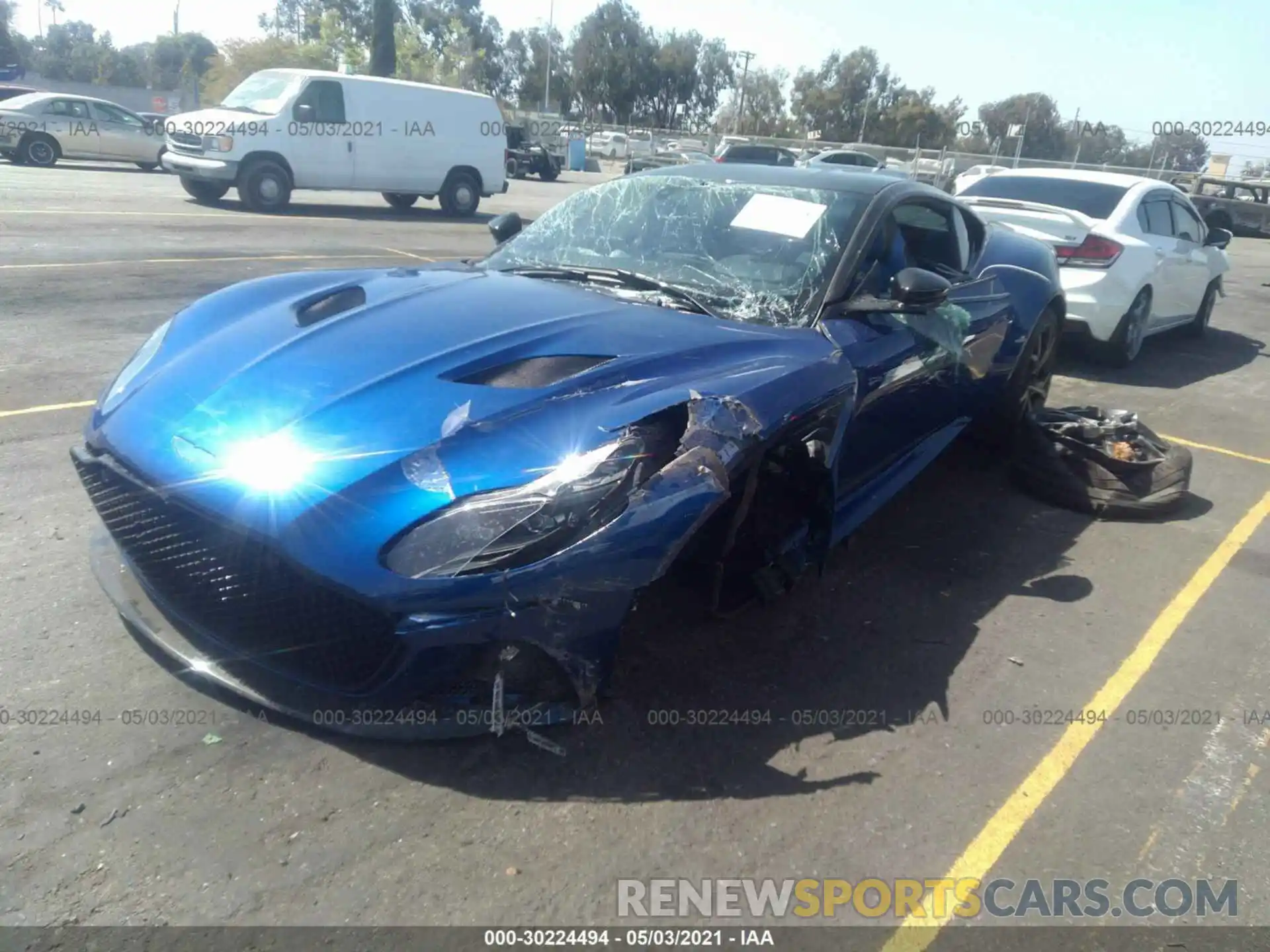 2 Photograph of a damaged car SCFRMHAV4KGR00755 ASTON MARTIN DBS 2019