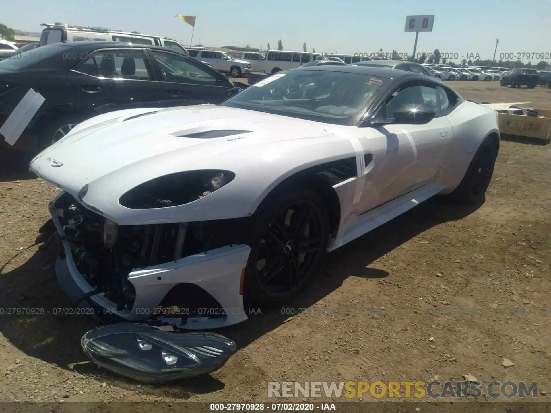 2 Photograph of a damaged car SCFRMHAV7KGR00104 ASTON MARTIN DBS 2019