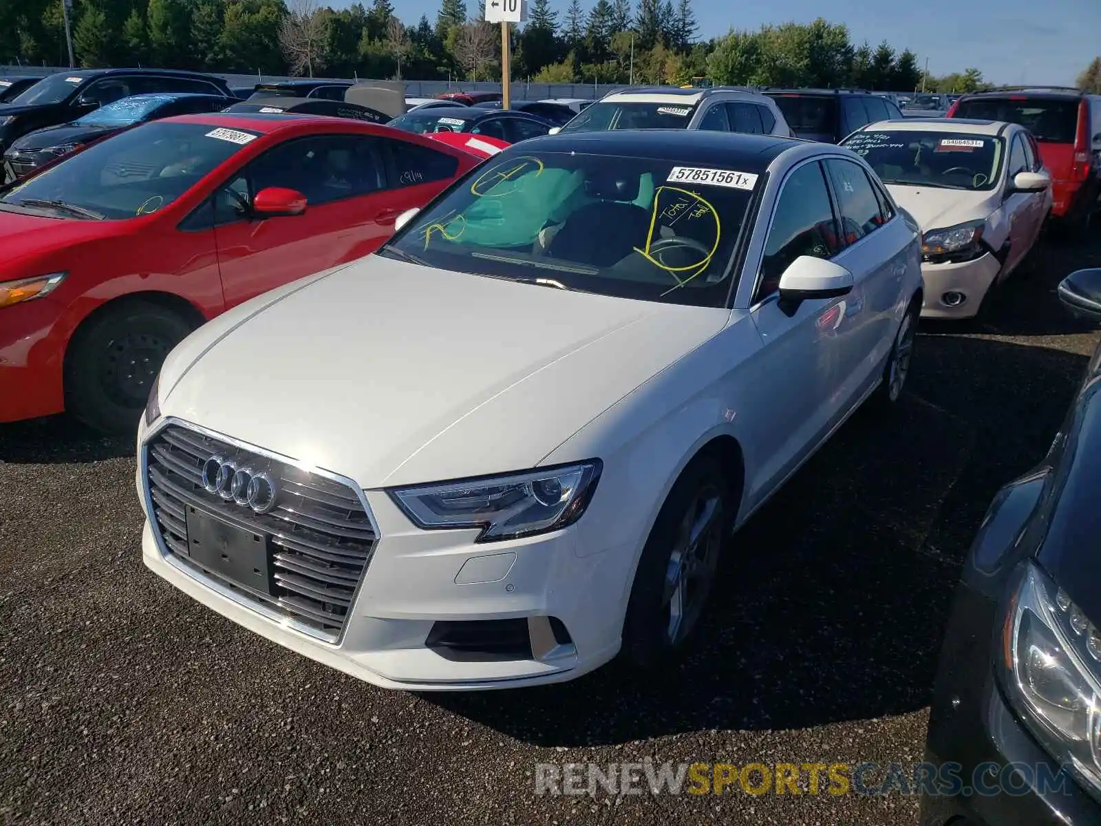 2 Photograph of a damaged car WAUAUGFF4K1024454 AUDI A3 2019