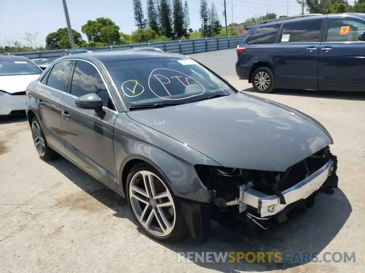 1 Photograph of a damaged car WAUAUGFF8K1011349 AUDI A3 2019