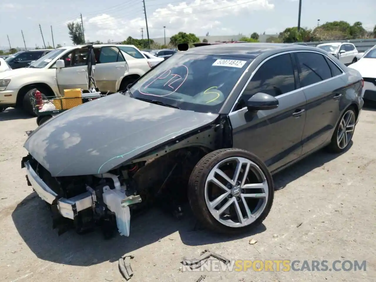 2 Photograph of a damaged car WAUAUGFF8K1011349 AUDI A3 2019