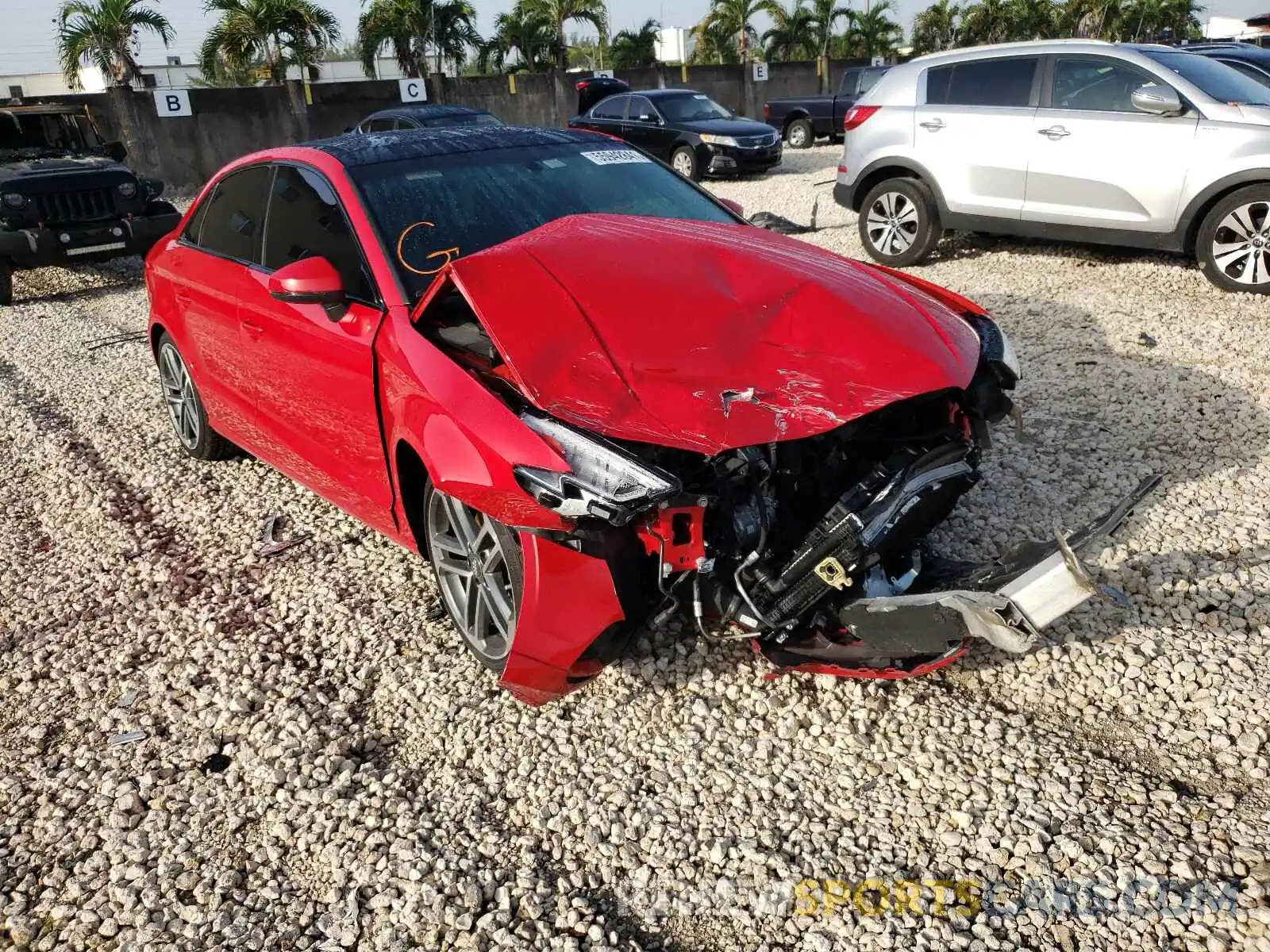 1 Photograph of a damaged car WAUAUGFF9KA095715 AUDI A3 2019