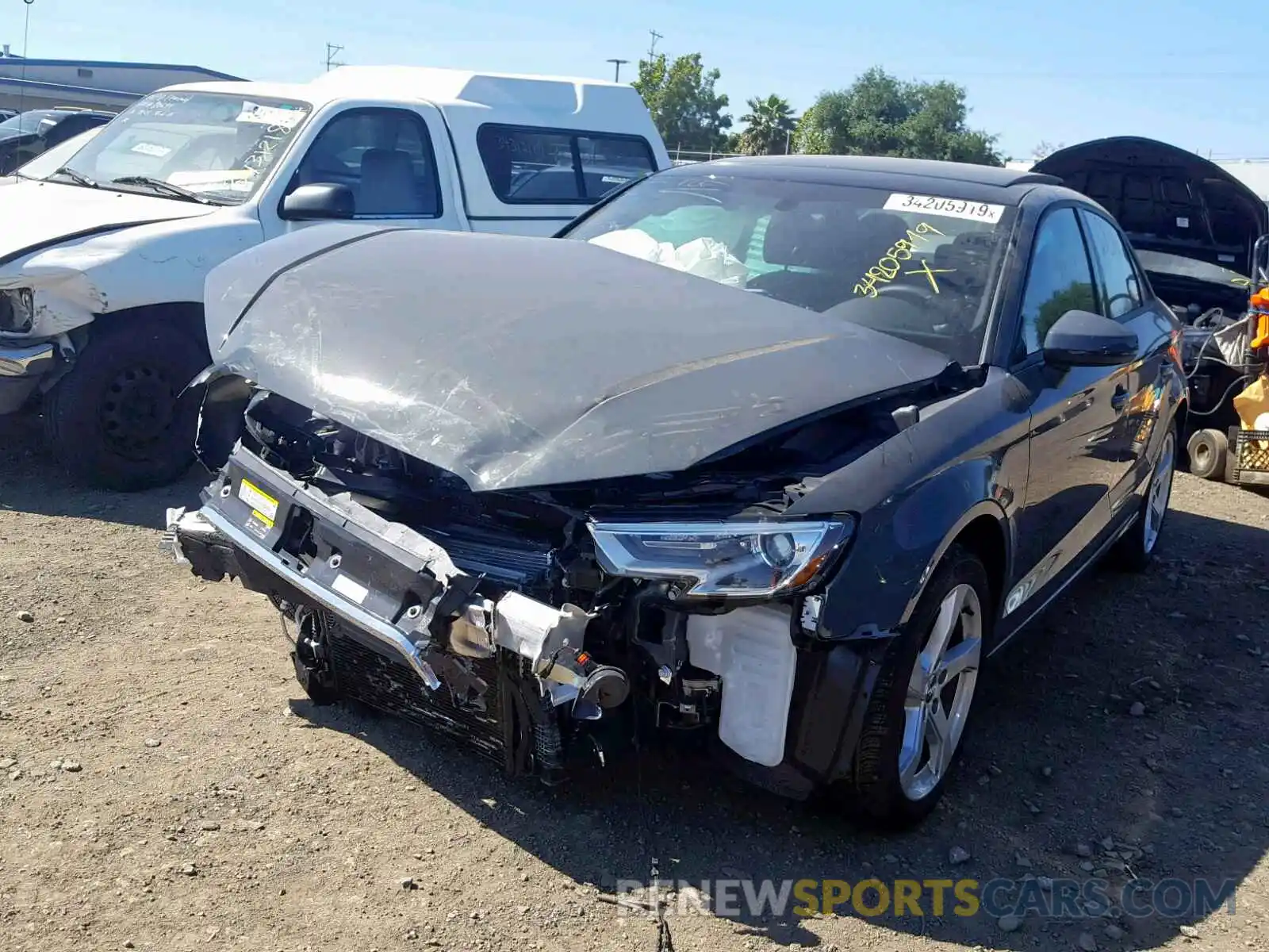 2 Photograph of a damaged car WAUAUGFFXK1011255 AUDI A3 2019