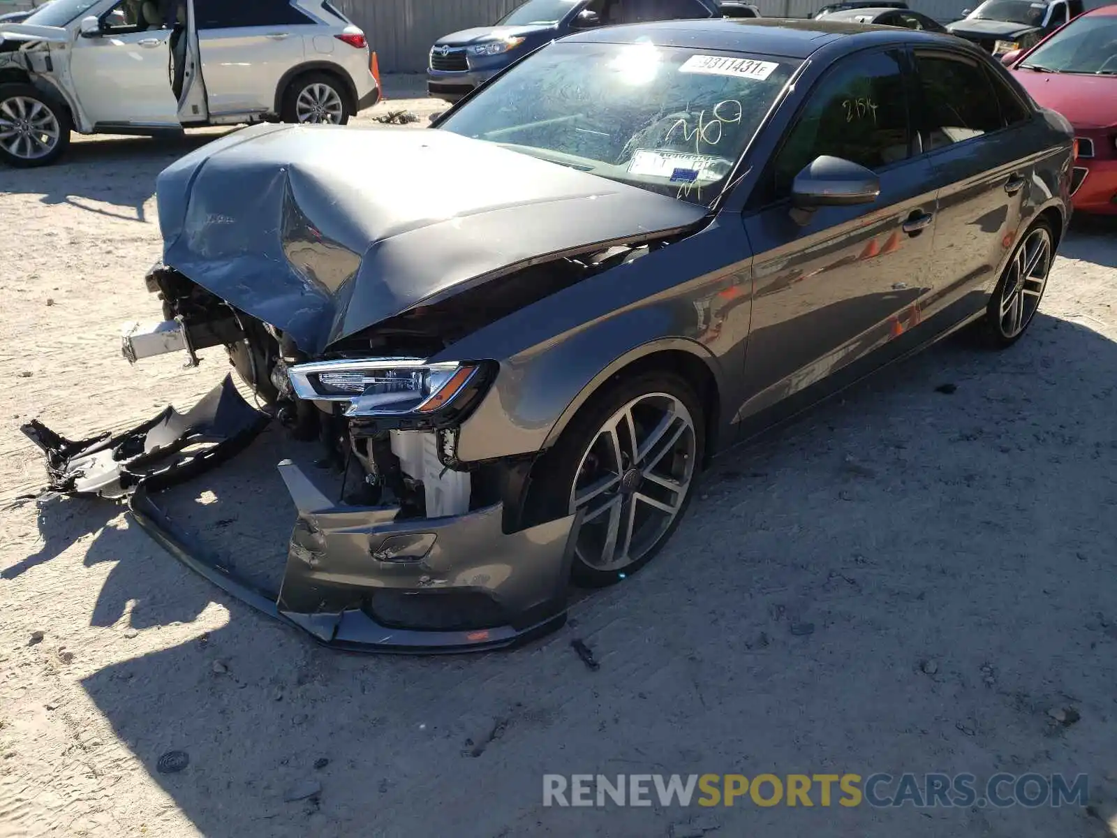 2 Photograph of a damaged car WAUAUGFFXKA108293 AUDI A3 2019