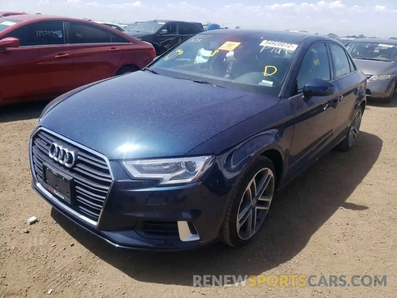 2 Photograph of a damaged car WAUBEGFF0K1016952 AUDI A3 2019