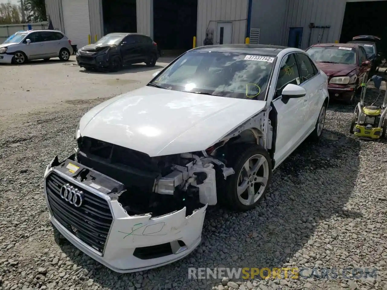 2 Photograph of a damaged car WAUBEGFF0K1021701 AUDI A3 2019