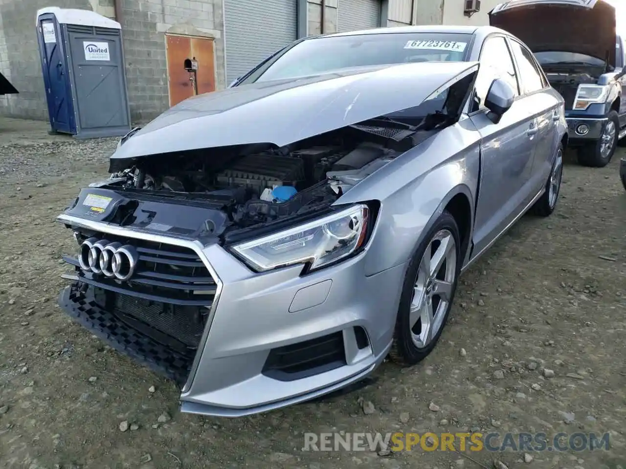 2 Photograph of a damaged car WAUBEGFF4K1019384 AUDI A3 2019