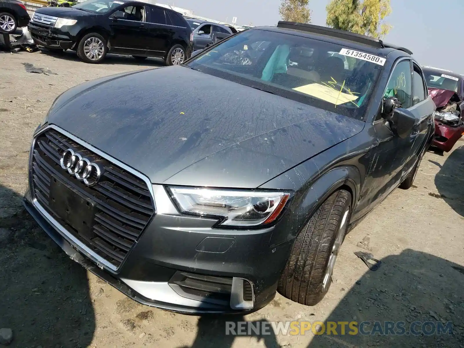 2 Photograph of a damaged car WAUBEGFF5KA111037 AUDI A3 2019