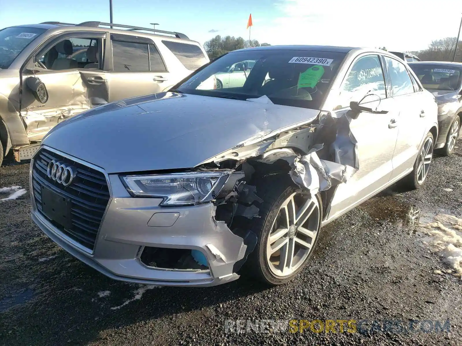 2 Photograph of a damaged car WAUBEGFF6K1017846 AUDI A3 2019