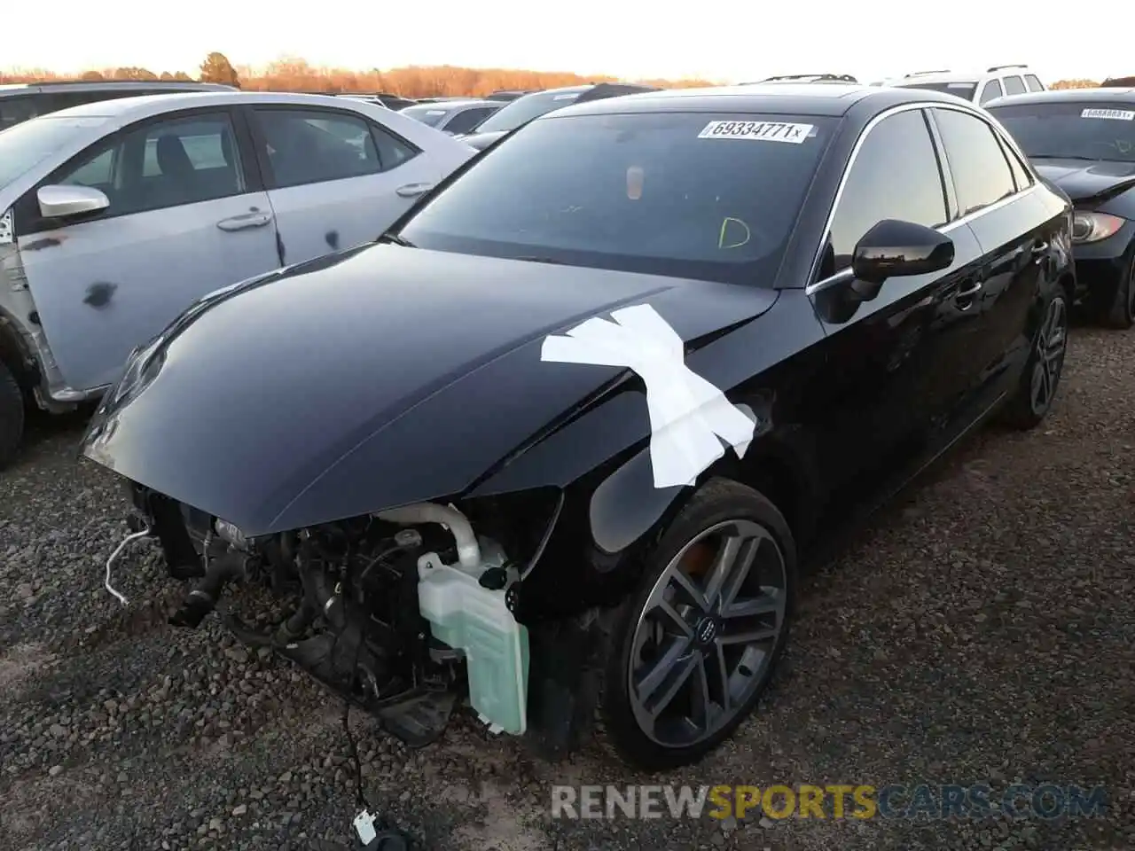 2 Photograph of a damaged car WAUBEGFF8K1020067 AUDI A3 2019