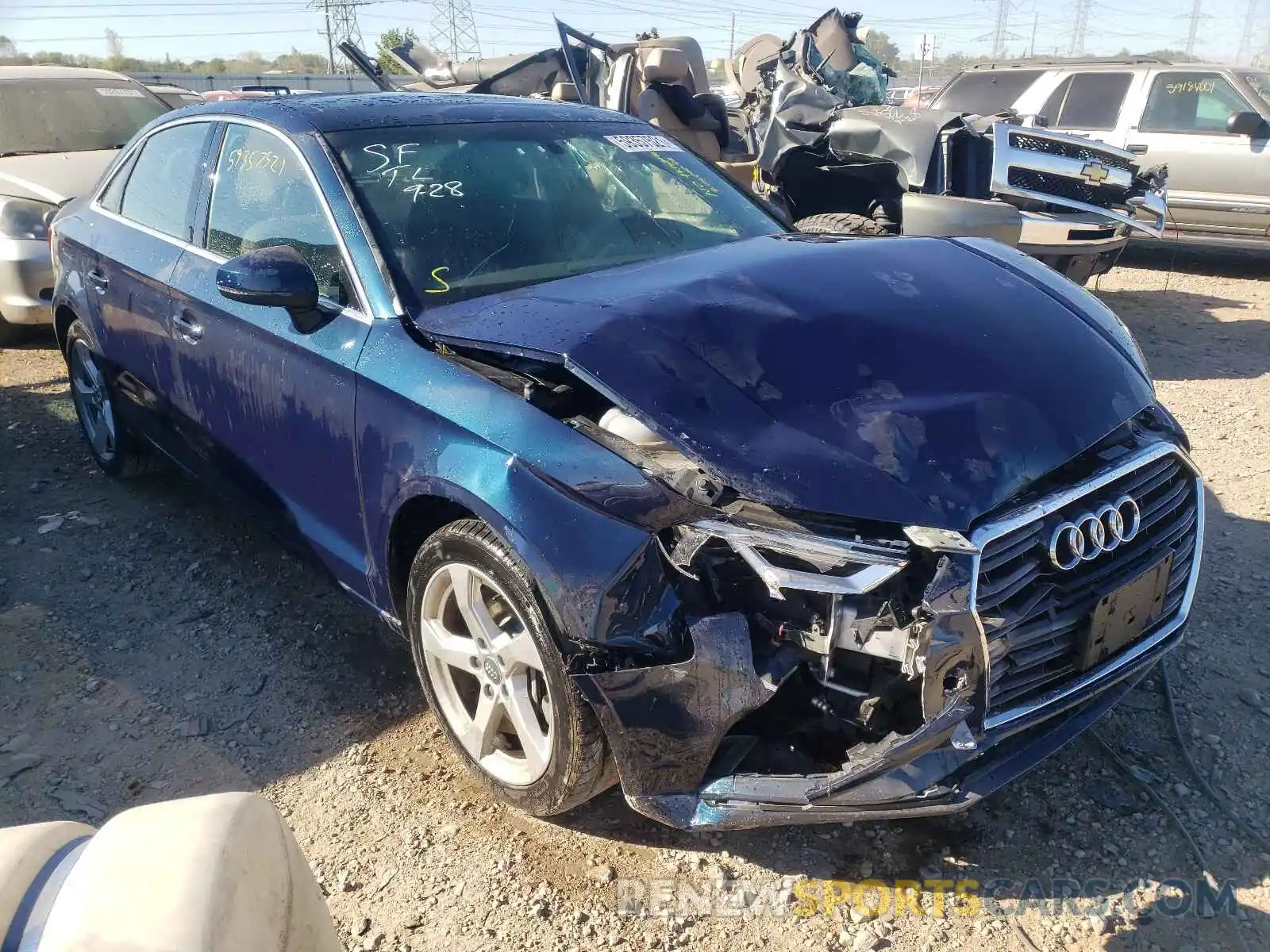 1 Photograph of a damaged car WAUBEGFF9K1018778 AUDI A3 2019