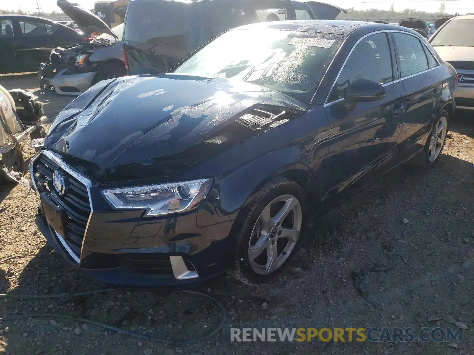 2 Photograph of a damaged car WAUBEGFF9K1018778 AUDI A3 2019