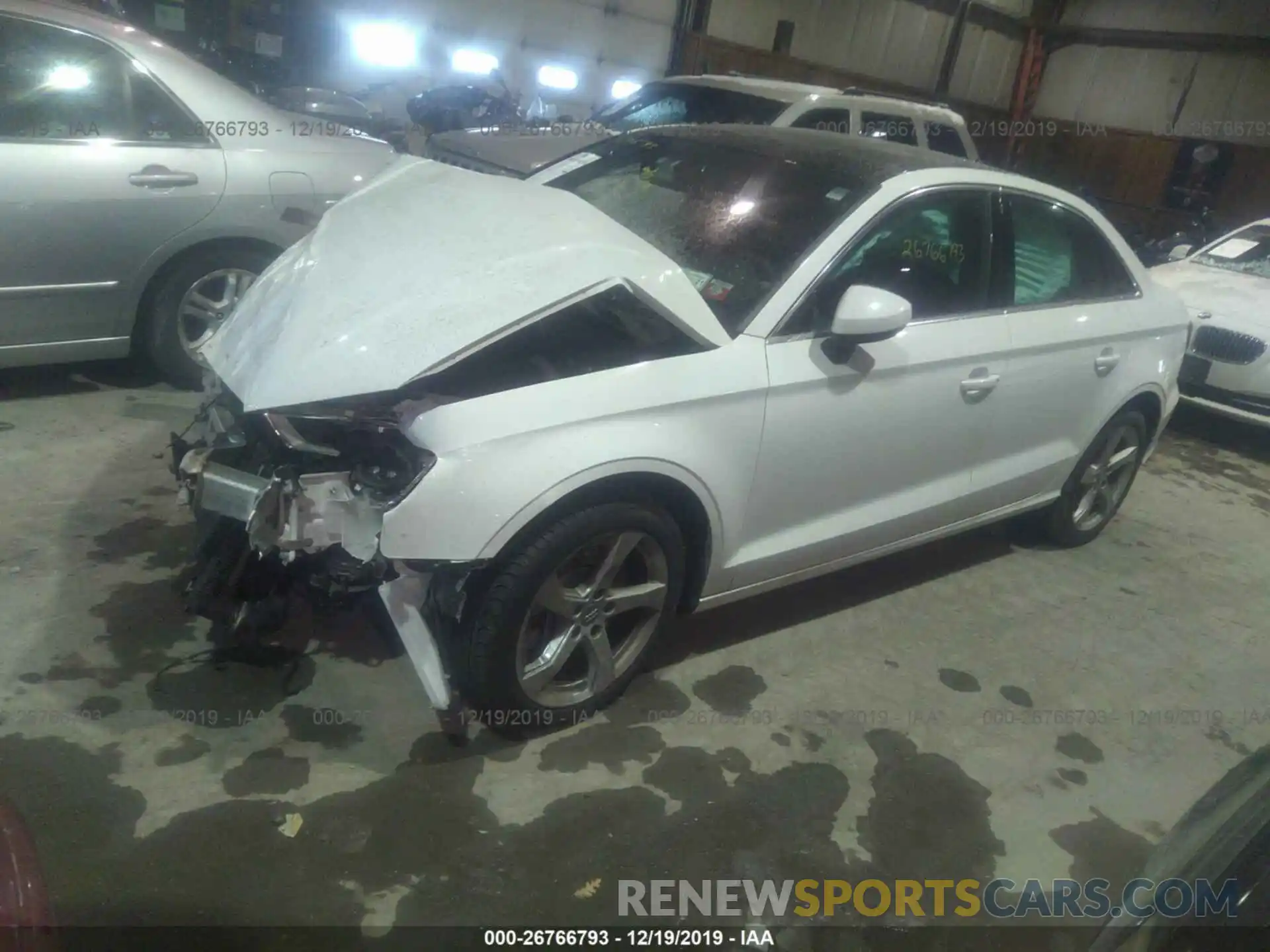 2 Photograph of a damaged car WAUBEGFFXK1016893 AUDI A3 2019