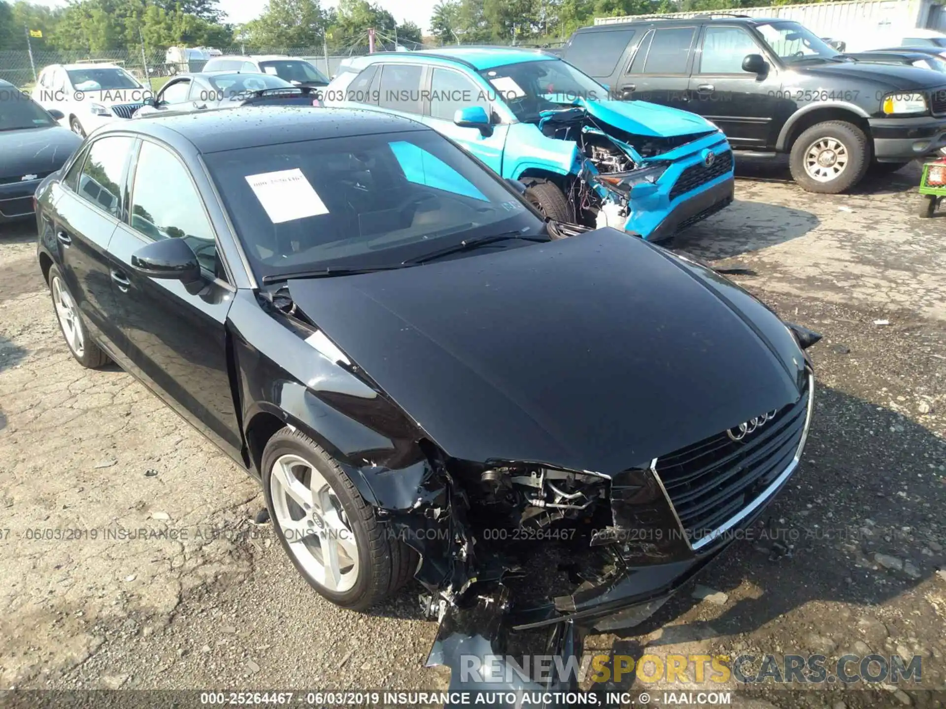 1 Photograph of a damaged car WAUBEGFFXK1018109 AUDI A3 2019