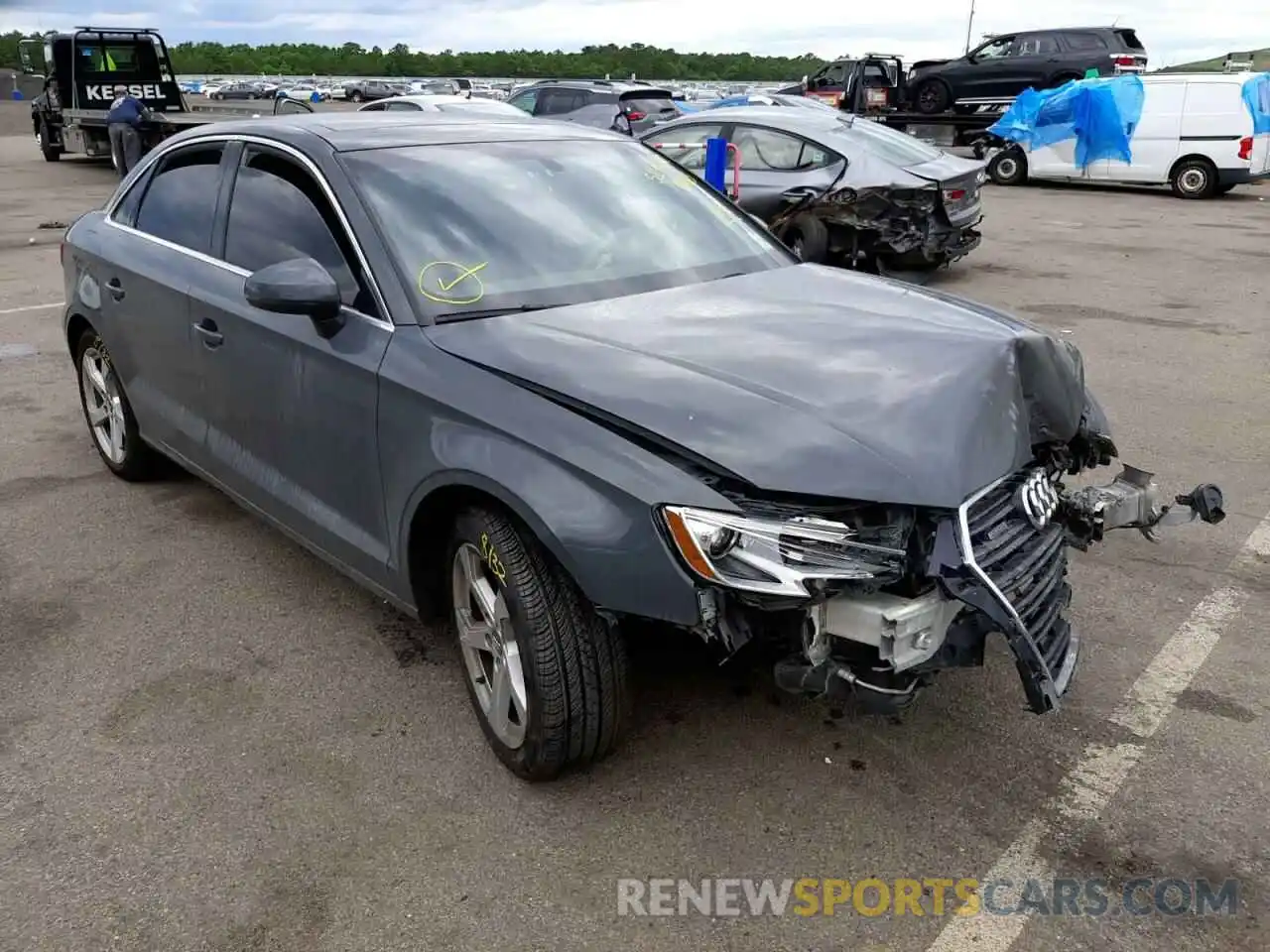 1 Photograph of a damaged car WAUBEGFFXKA100003 AUDI A3 2019