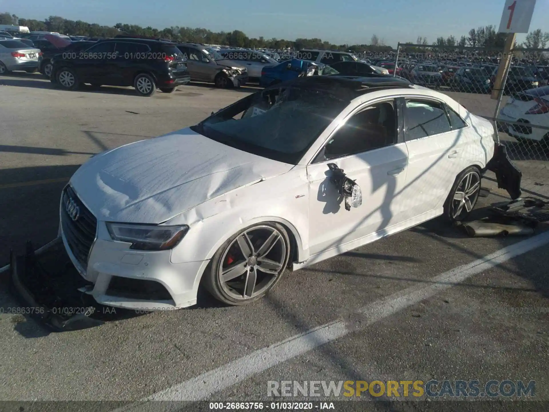 2 Photograph of a damaged car WAUGUGFF2K1012183 AUDI A3 2019