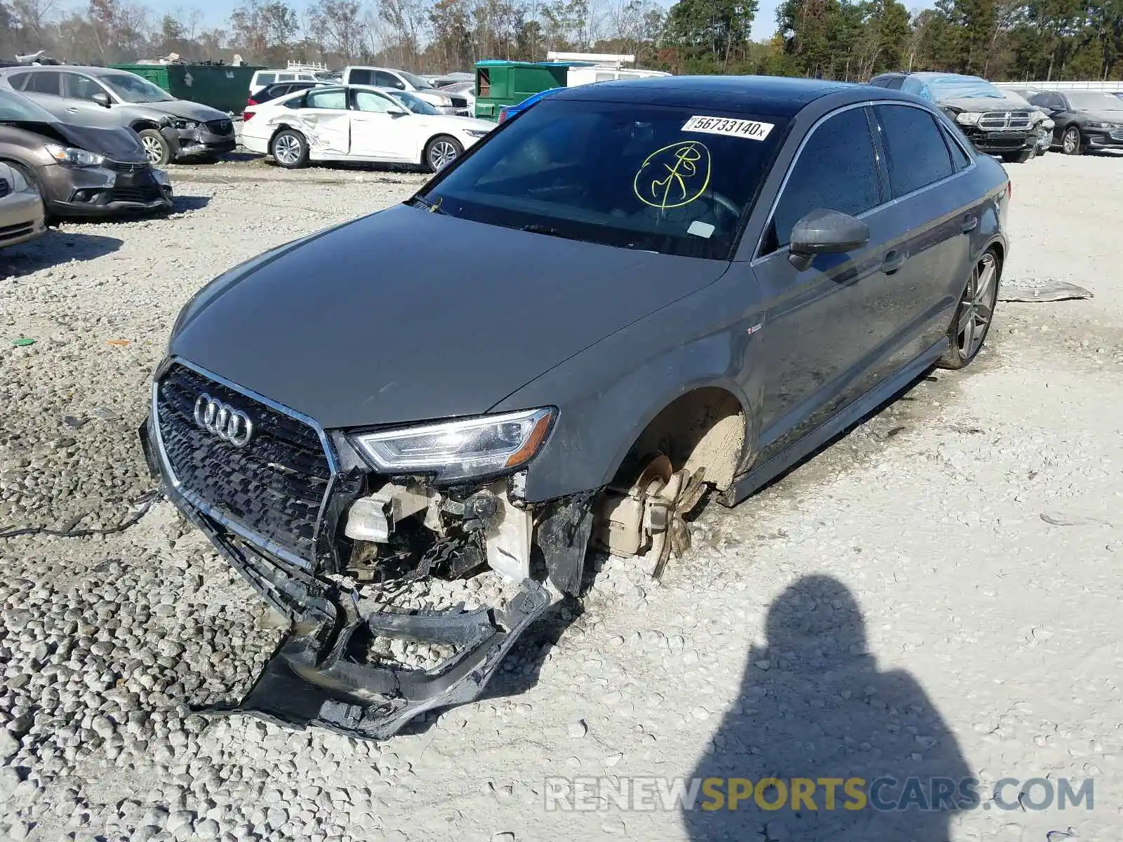 2 Photograph of a damaged car WAUGUGFF6KA075643 AUDI A3 2019