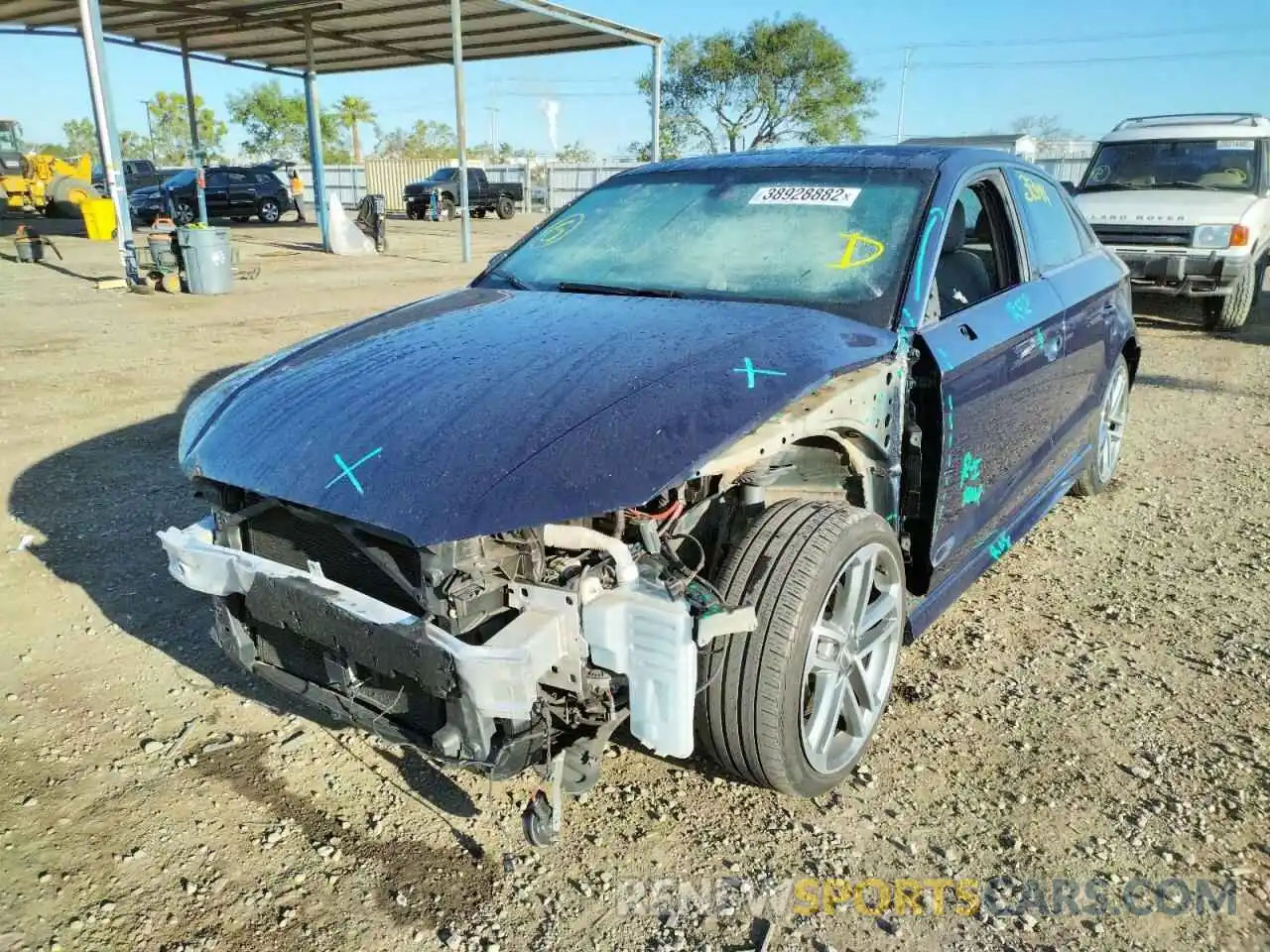 2 Photograph of a damaged car WAUGUGFF8K1020773 AUDI A3 2019