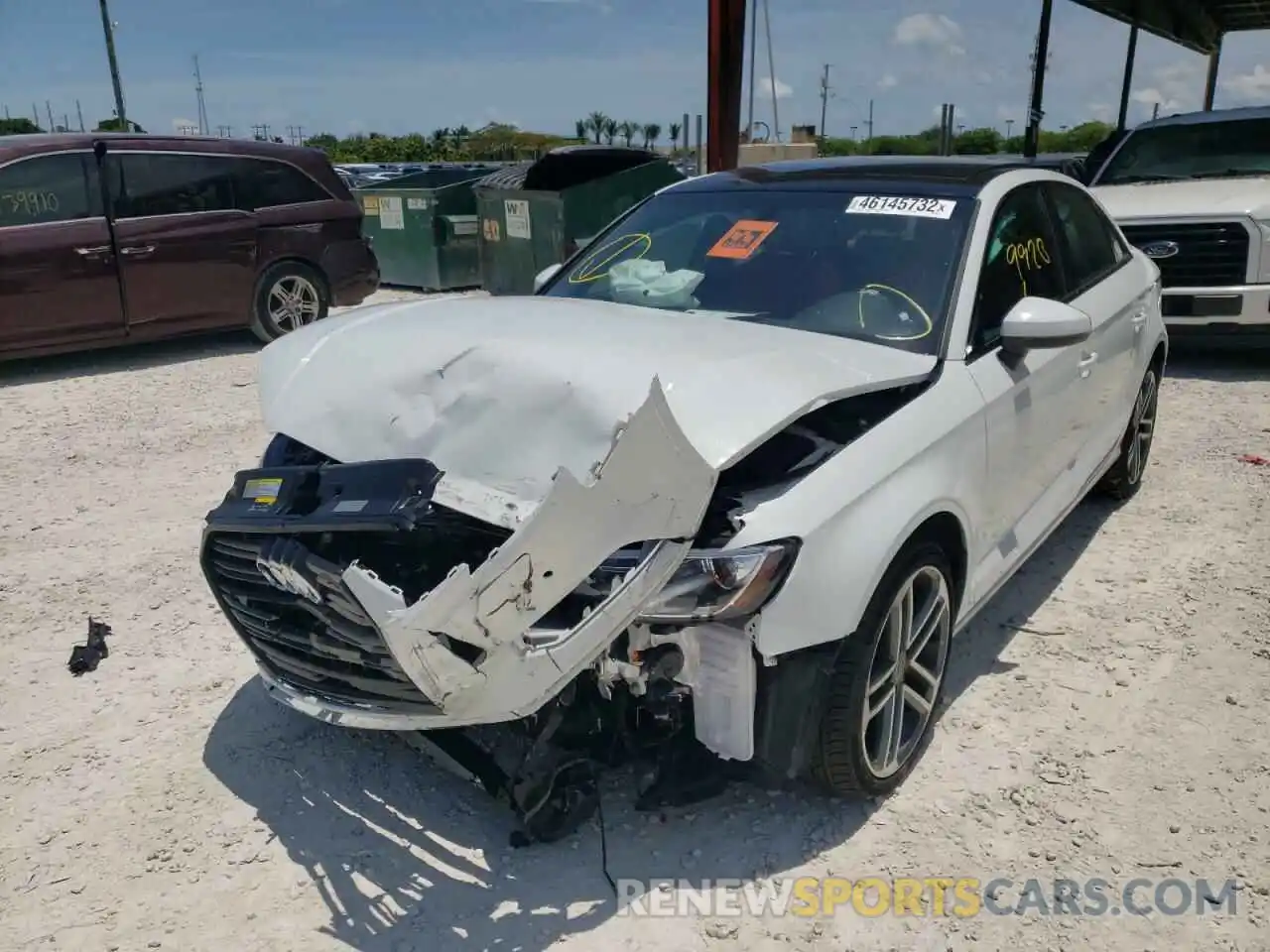 2 Photograph of a damaged car WAUAUGFF0LA097189 AUDI A3 2020