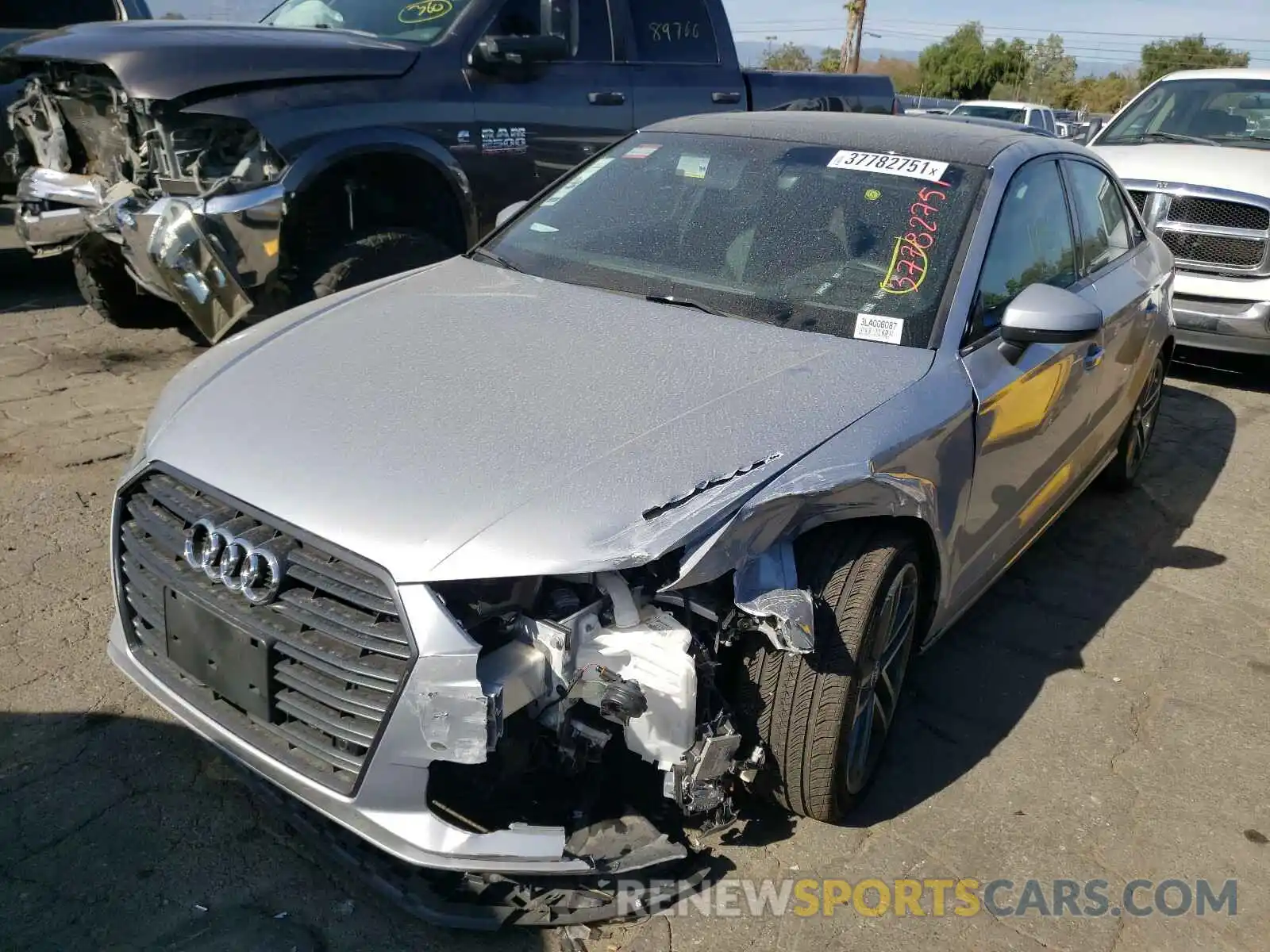 2 Photograph of a damaged car WAUAUGFFXLA006087 AUDI A3 2020