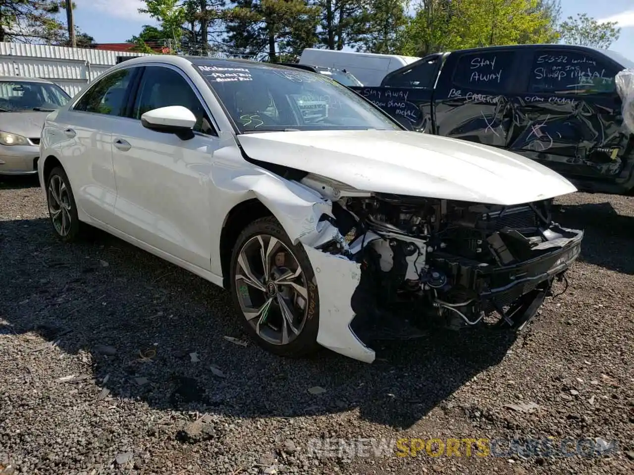 1 Photograph of a damaged car WAUHUDGY8NA036771 AUDI A3 2022