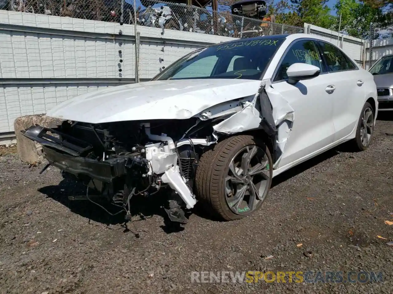 2 Photograph of a damaged car WAUHUDGY8NA036771 AUDI A3 2022