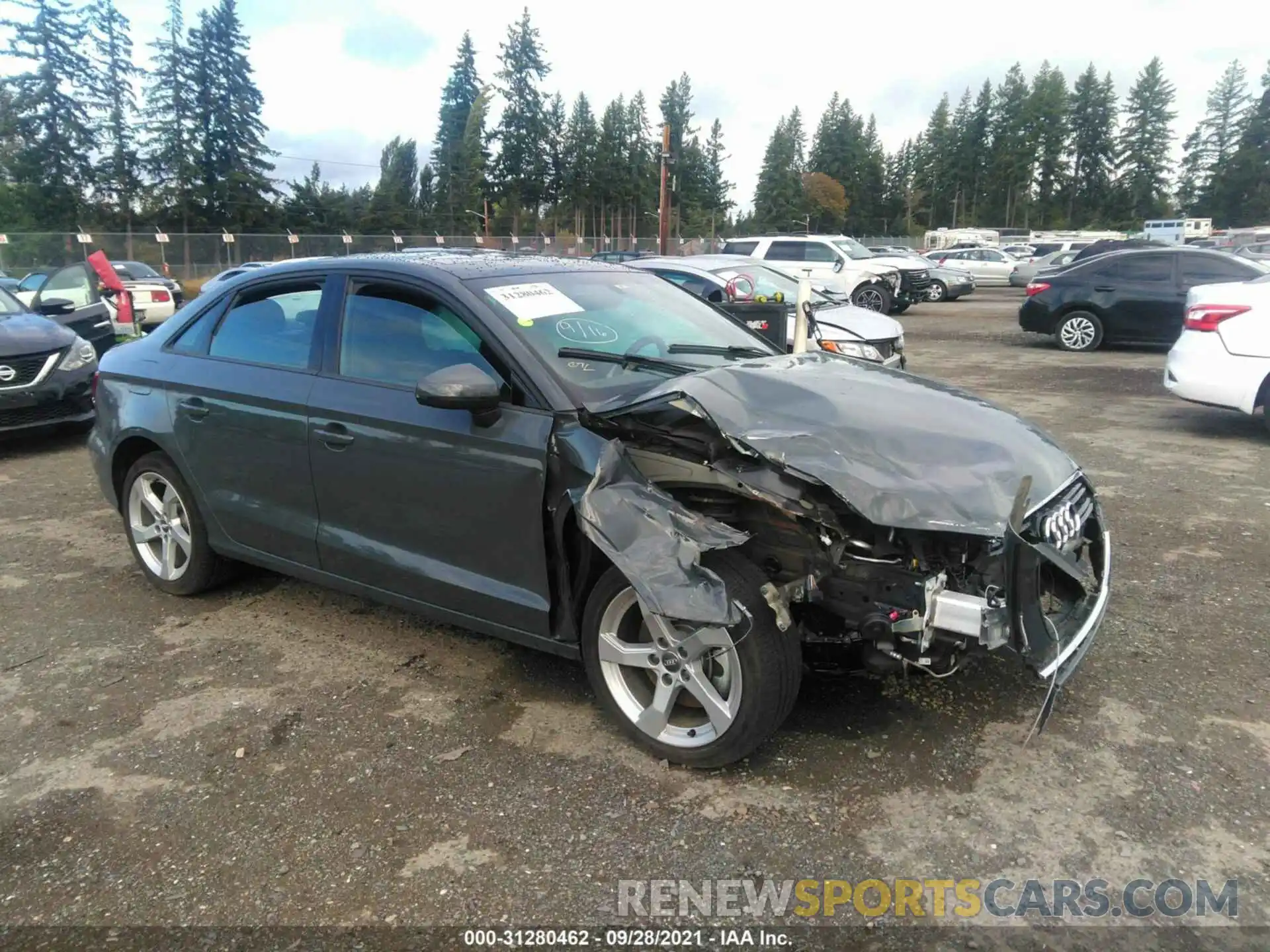 1 Photograph of a damaged car WAUAUGFF0K1025584 AUDI A3 SEDAN 2019