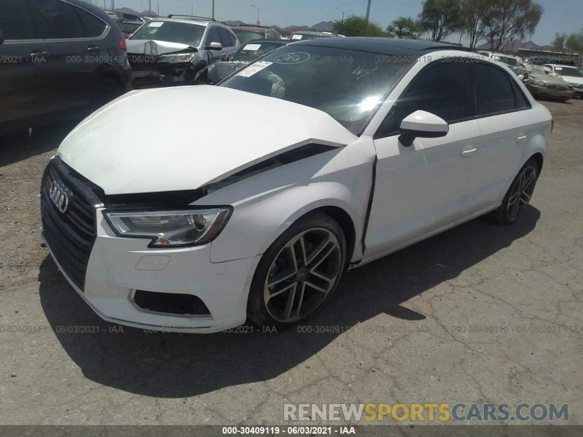 2 Photograph of a damaged car WAUAUGFF0KA105905 AUDI A3 SEDAN 2019