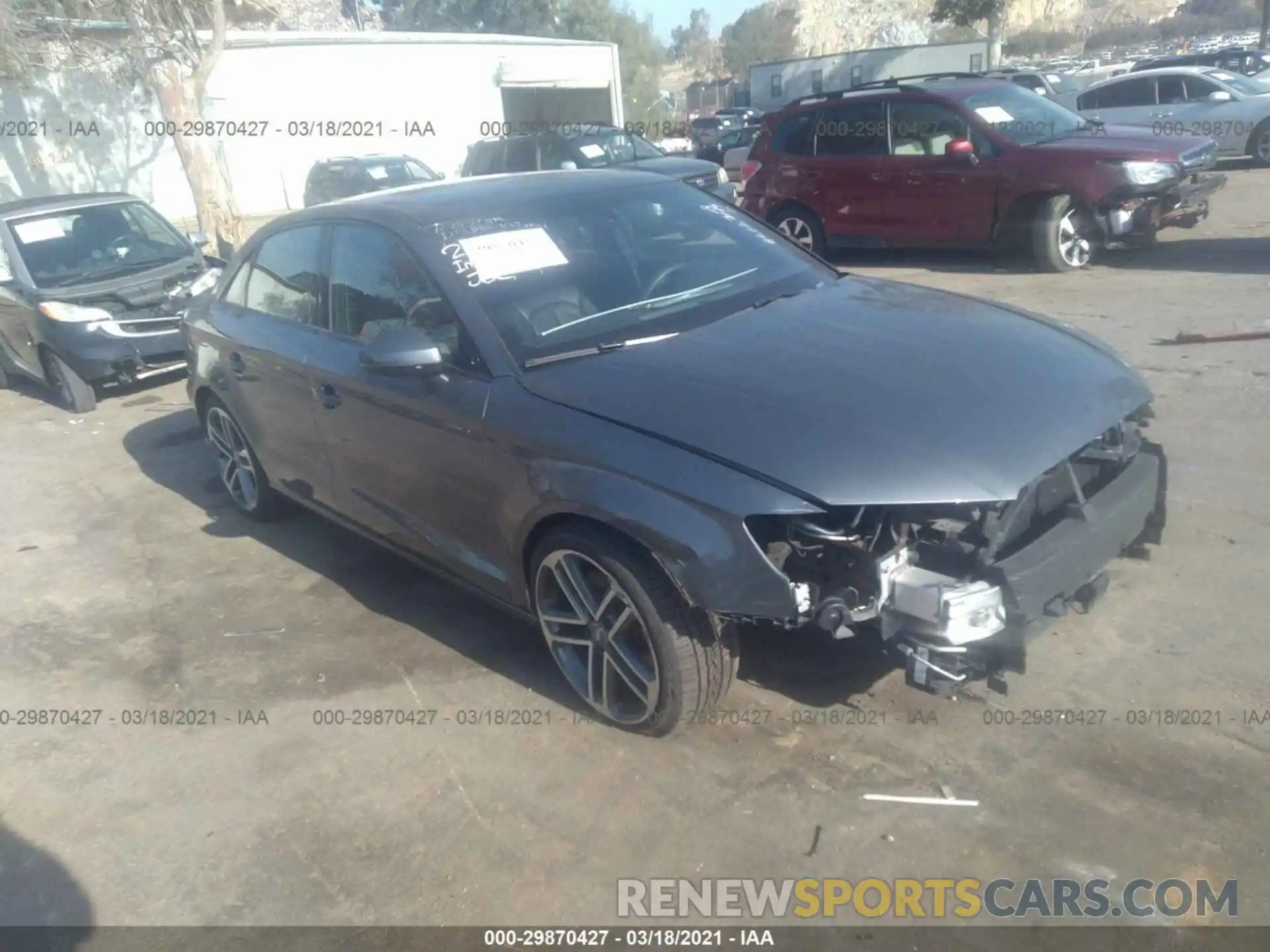 1 Photograph of a damaged car WAUAUGFF0KA109470 AUDI A3 SEDAN 2019