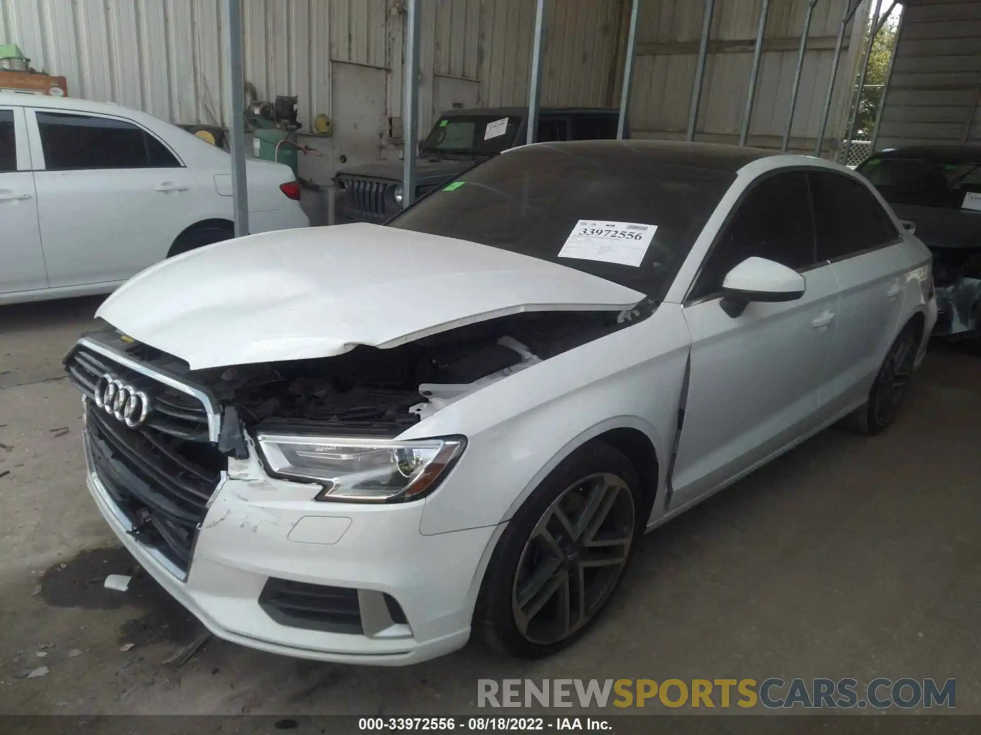 2 Photograph of a damaged car WAUAUGFF2K1015638 AUDI A3 SEDAN 2019