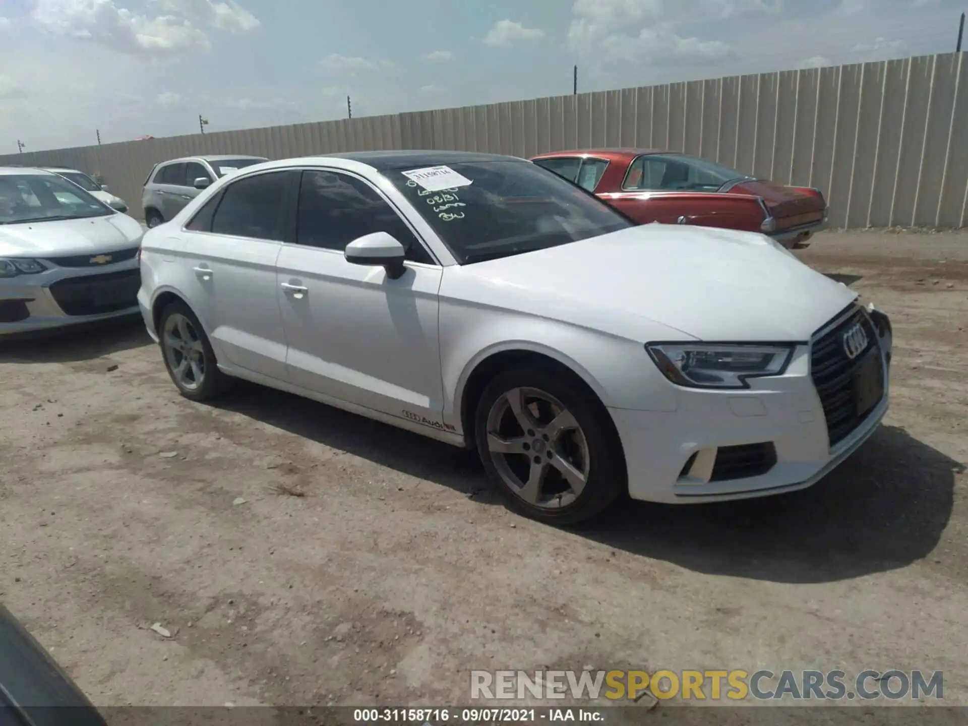 1 Photograph of a damaged car WAUAUGFF2K1022458 AUDI A3 SEDAN 2019