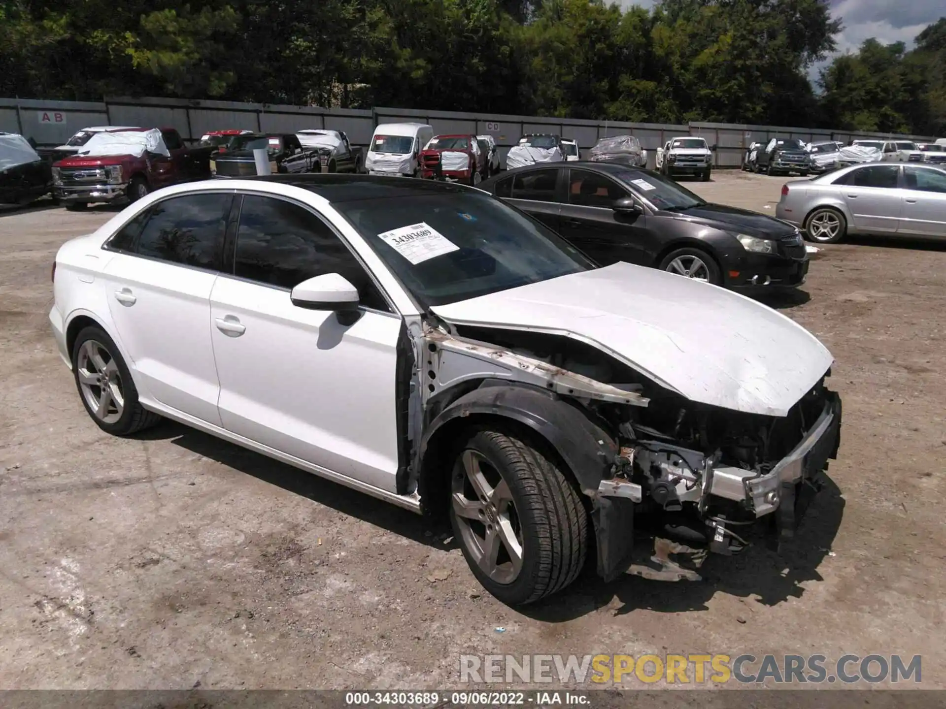 1 Photograph of a damaged car WAUAUGFF2KA088069 AUDI A3 SEDAN 2019