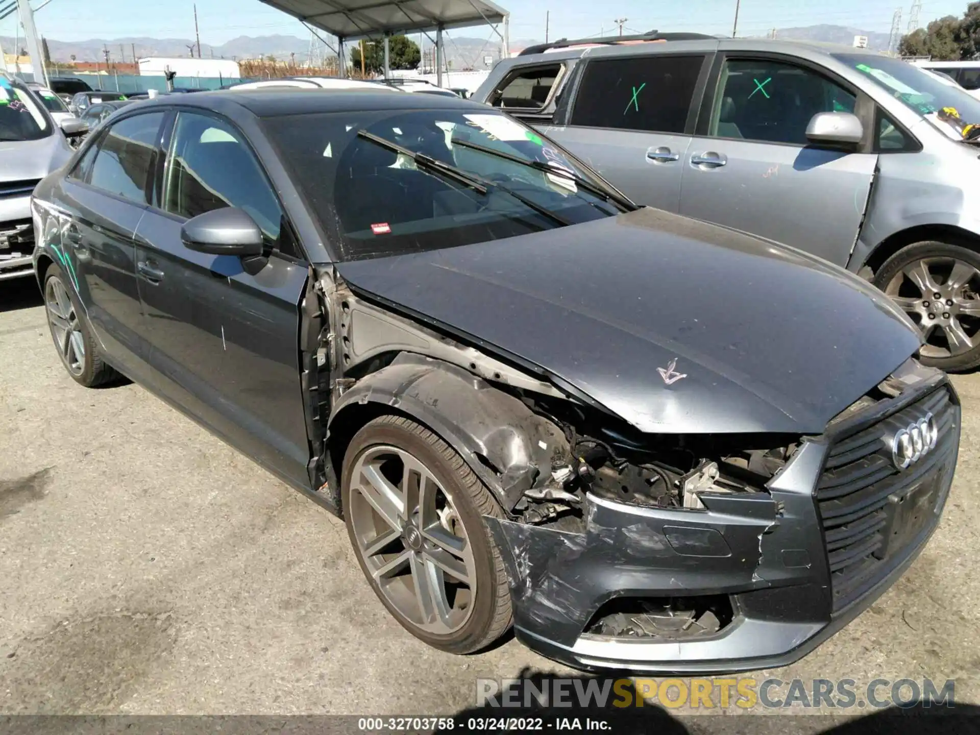 1 Photograph of a damaged car WAUAUGFF3KA083964 AUDI A3 SEDAN 2019