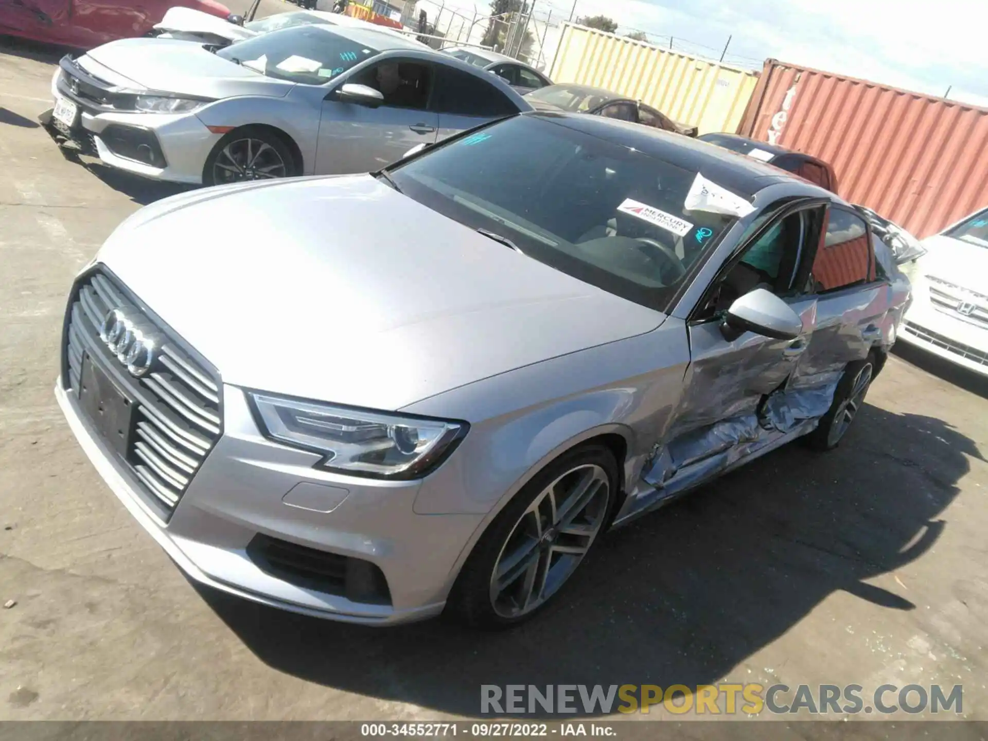 2 Фотография поврежденного автомобиля WAUAUGFF3KA125548 AUDI A3 SEDAN 2019