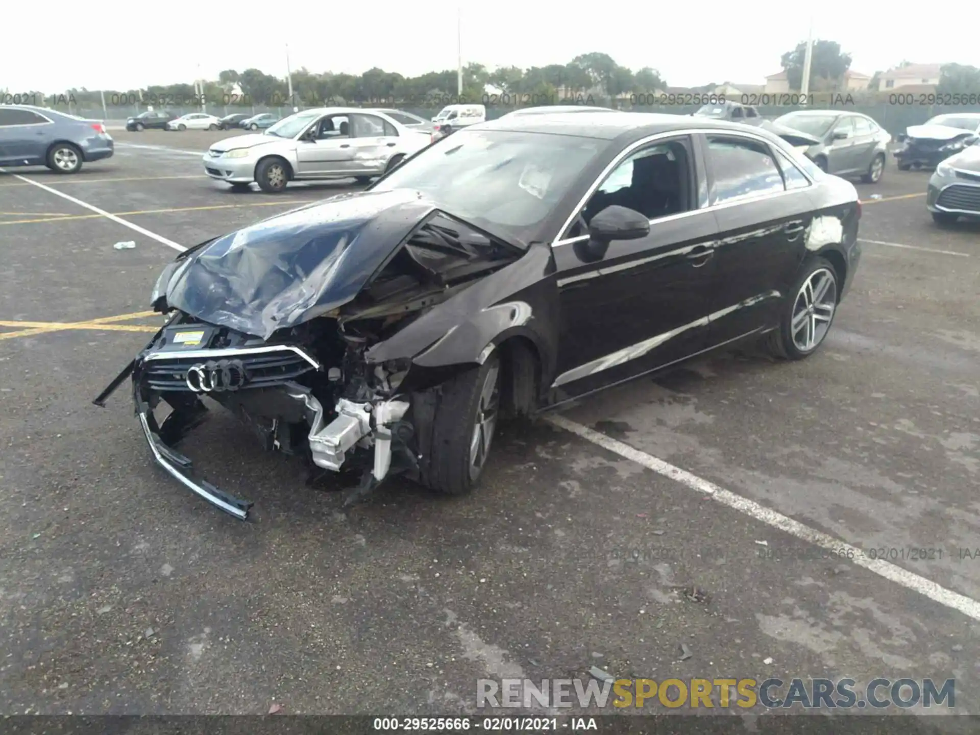2 Фотография поврежденного автомобиля WAUAUGFF7K1015473 AUDI A3 SEDAN 2019