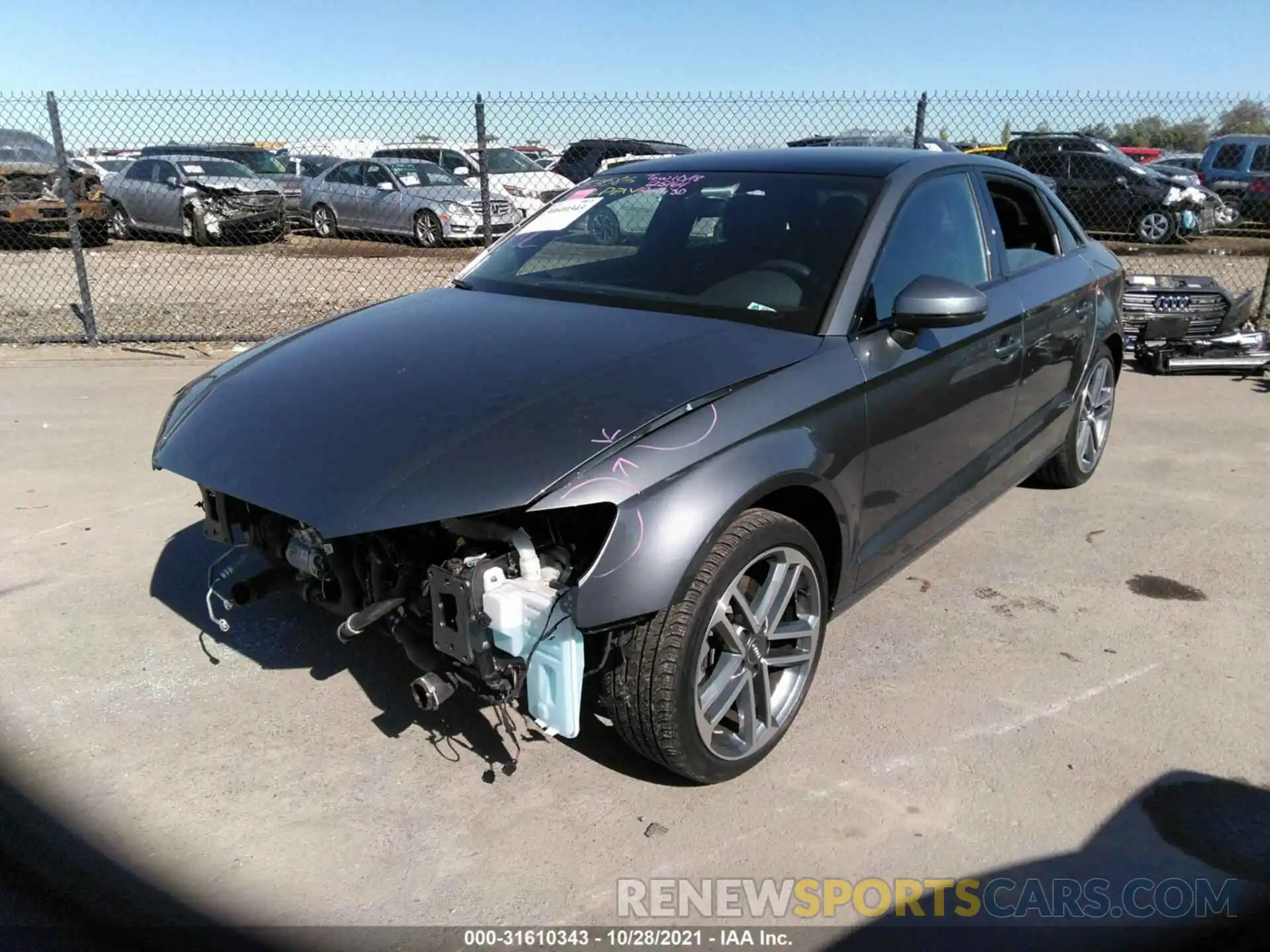 2 Photograph of a damaged car WAUAUGFF9LA052798 AUDI A3 SEDAN 2020