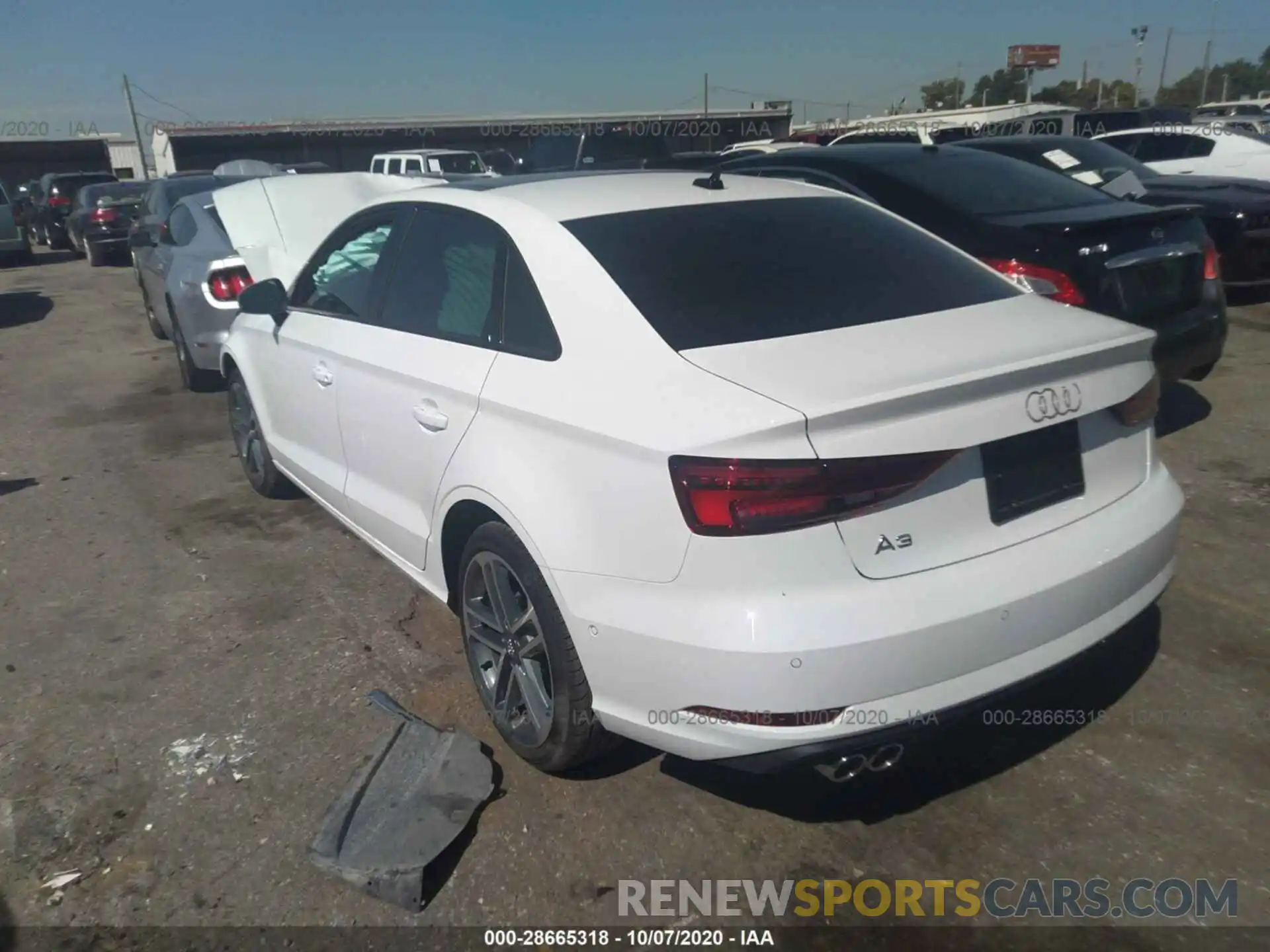 3 Photograph of a damaged car WAUCUGFF9LA036139 AUDI A3 SEDAN 2020