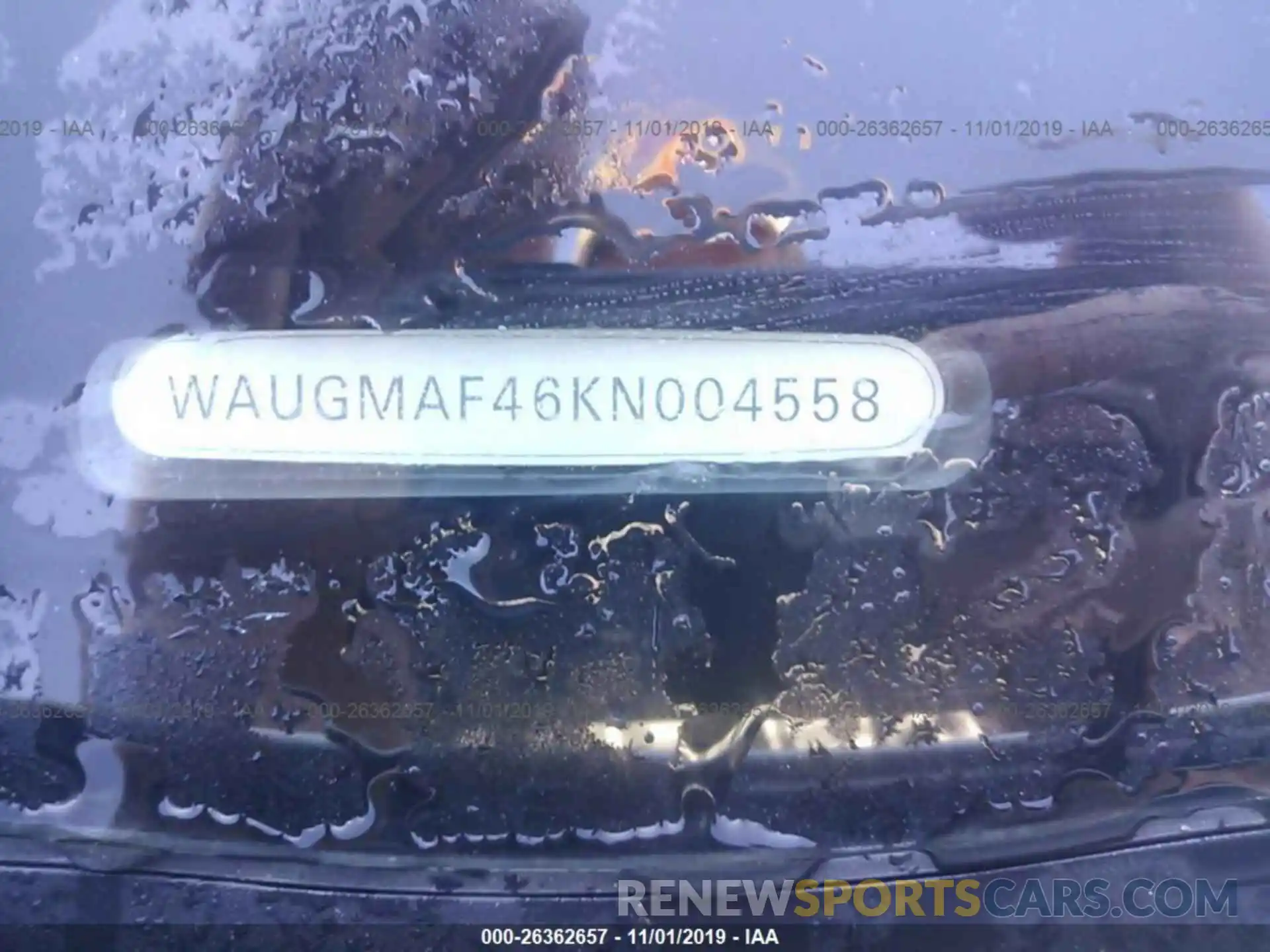 9 Photograph of a damaged car 0WAUGMAF46KN00455 AUDI A4 2019