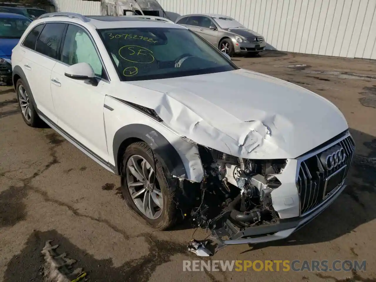 1 Photograph of a damaged car WA17NAF48KA009116 AUDI A4 2019