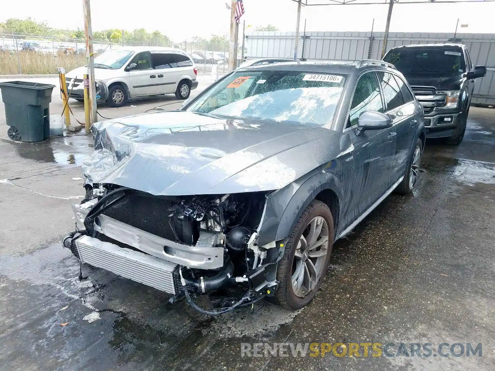 2 Photograph of a damaged car WA18NAF49KA114235 AUDI A4 2019