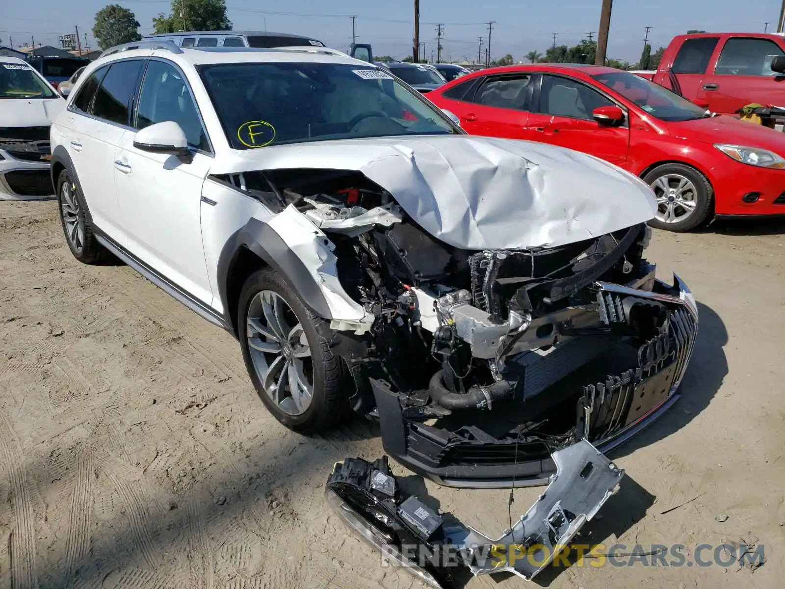 1 Photograph of a damaged car WA18NBF42KA009039 AUDI A4 2019