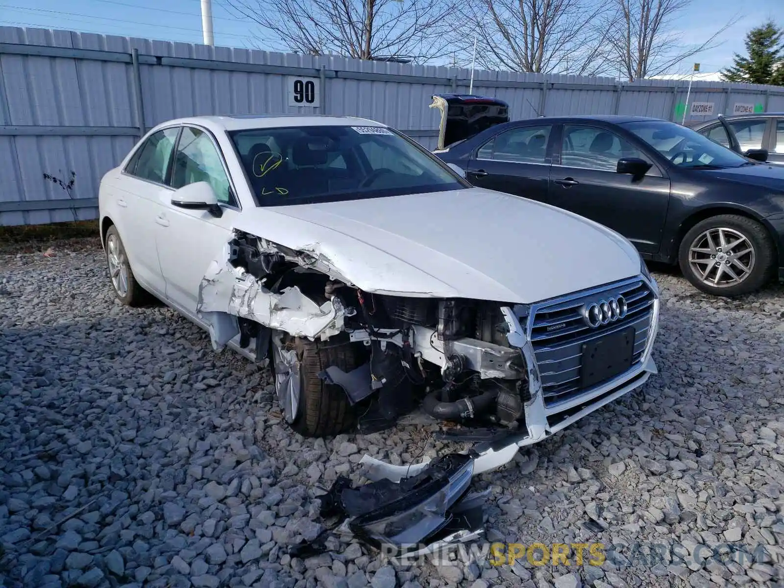 1 Photograph of a damaged car WAUANAF42KN020548 AUDI A4 2019