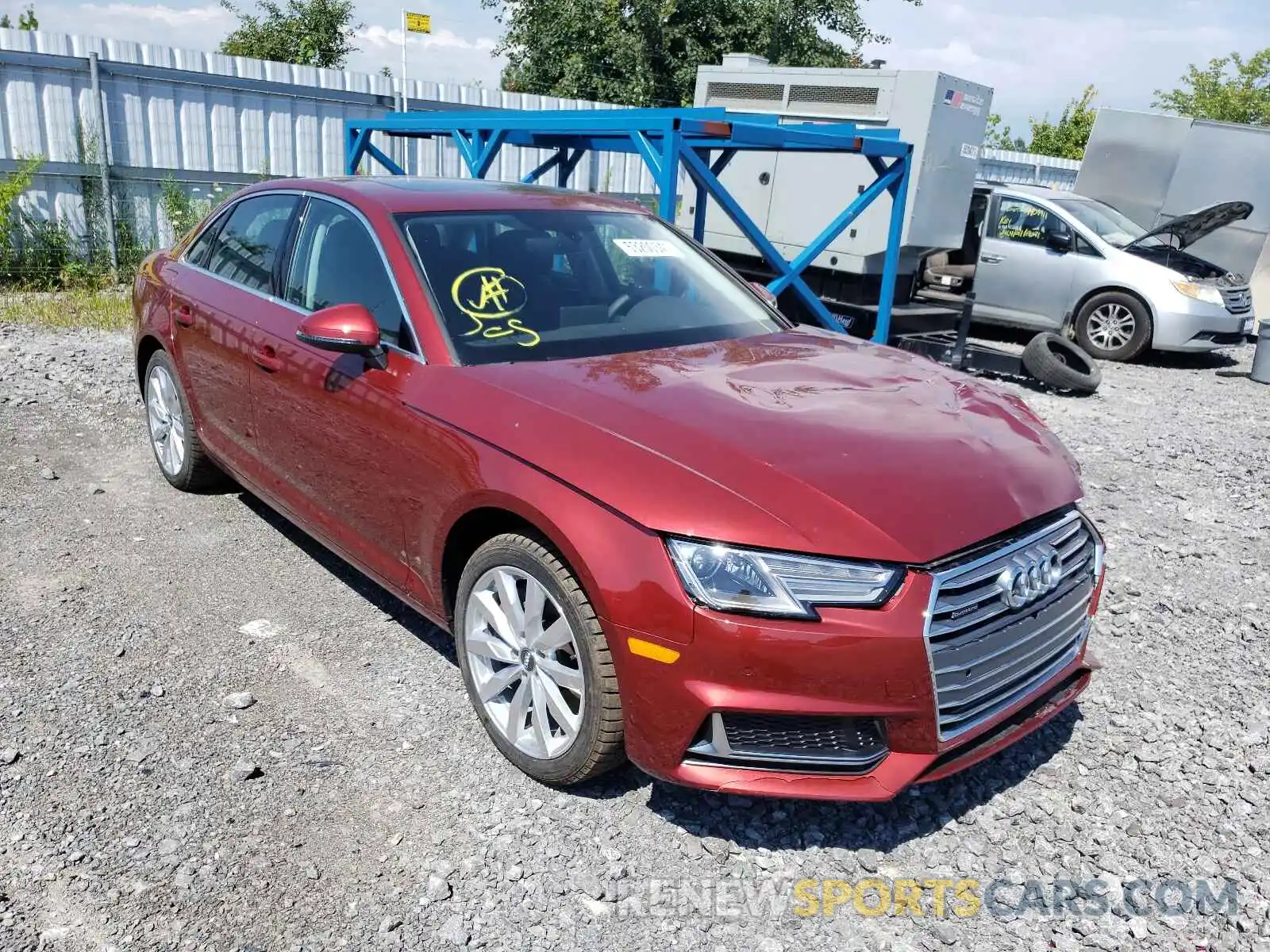 1 Photograph of a damaged car WAUANAF45KN016204 AUDI A4 2019