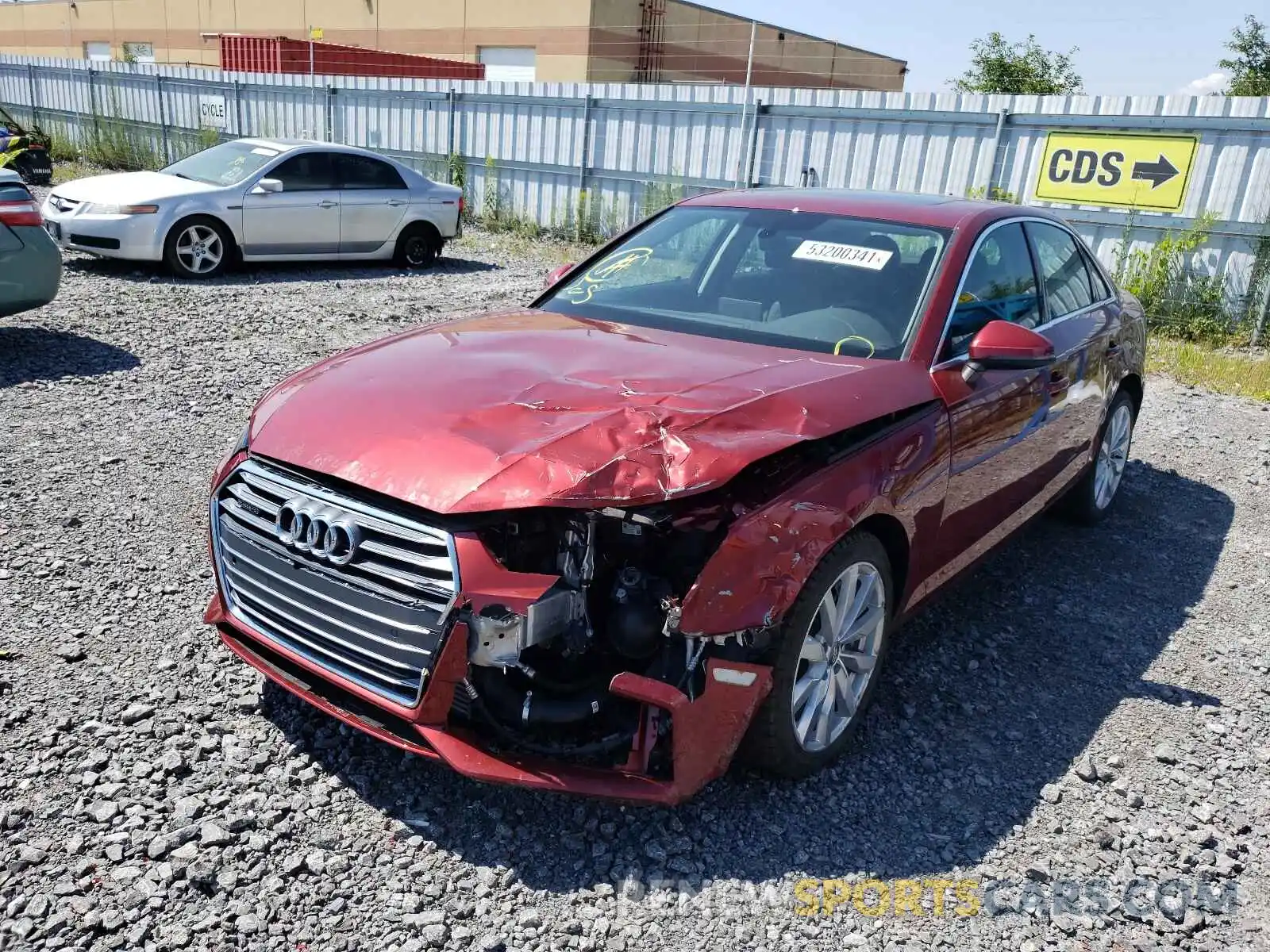 2 Photograph of a damaged car WAUANAF45KN016204 AUDI A4 2019