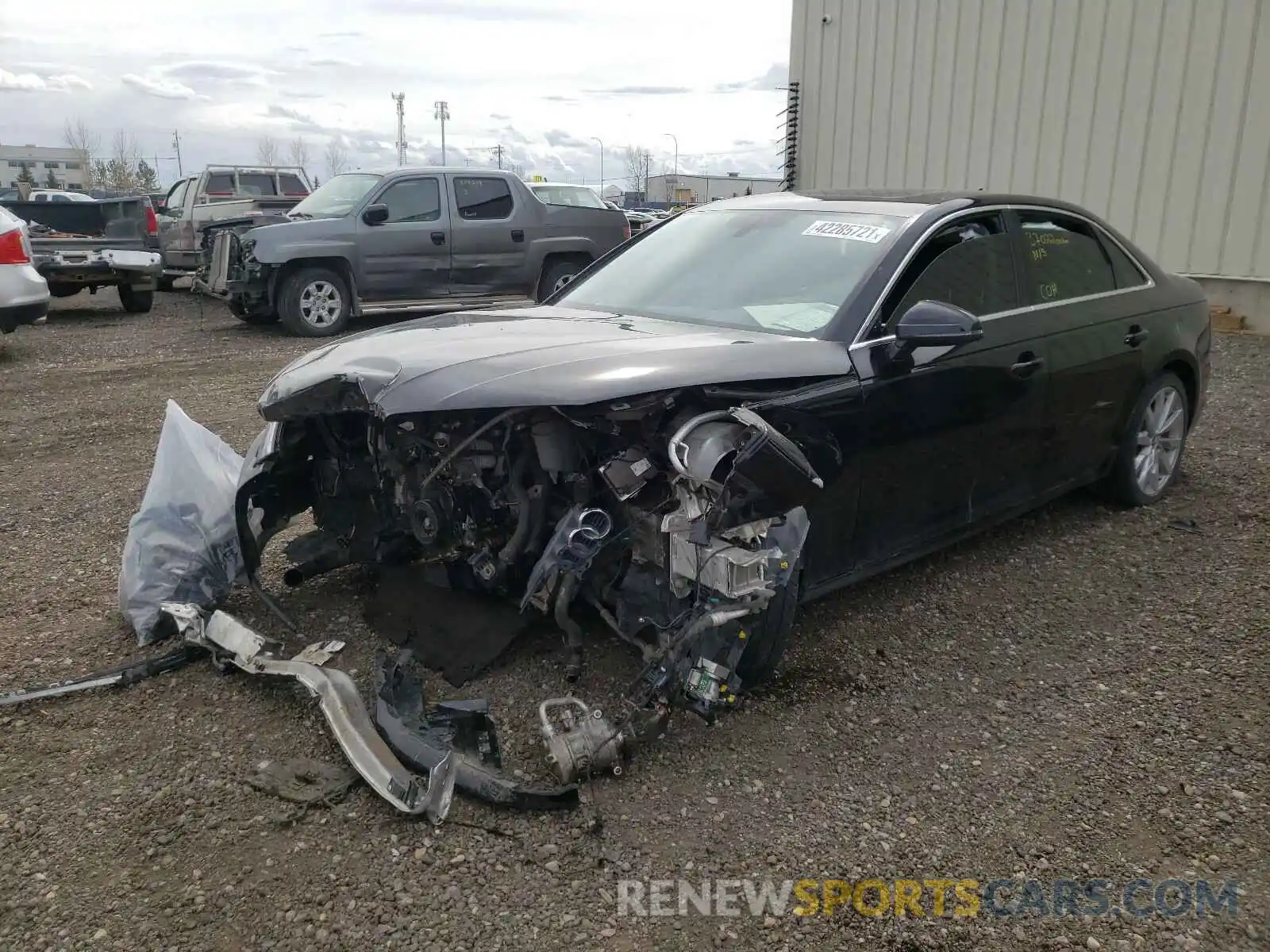 2 Photograph of a damaged car WAUANAF46KA054175 AUDI A4 2019