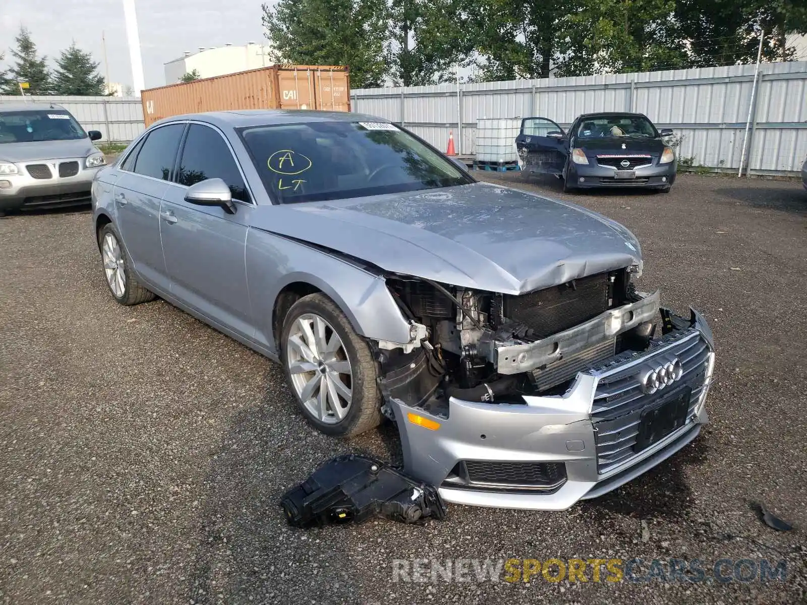 1 Photograph of a damaged car WAUANAF47KA054587 AUDI A4 2019