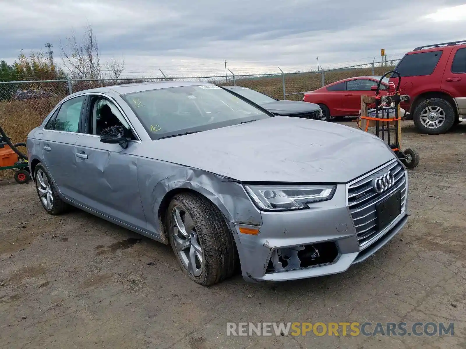 1 Photograph of a damaged car WAUBNAF44KN007384 AUDI A4 2019