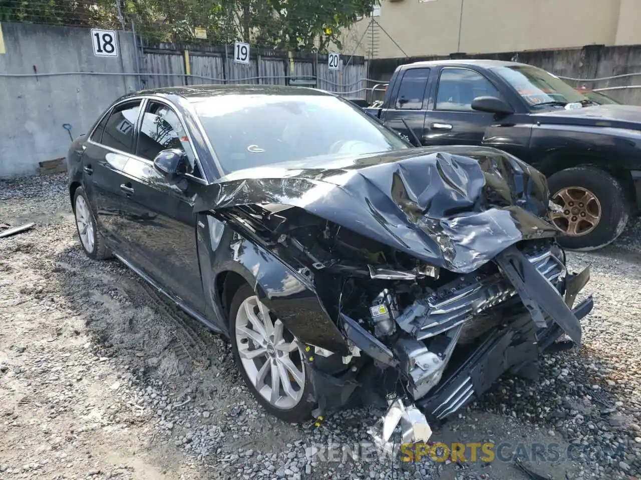 1 Photograph of a damaged car WAUDNAF40KA003686 AUDI A4 2019