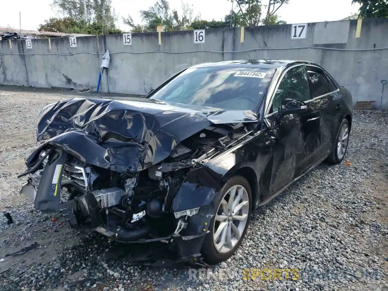 2 Photograph of a damaged car WAUDNAF40KA003686 AUDI A4 2019