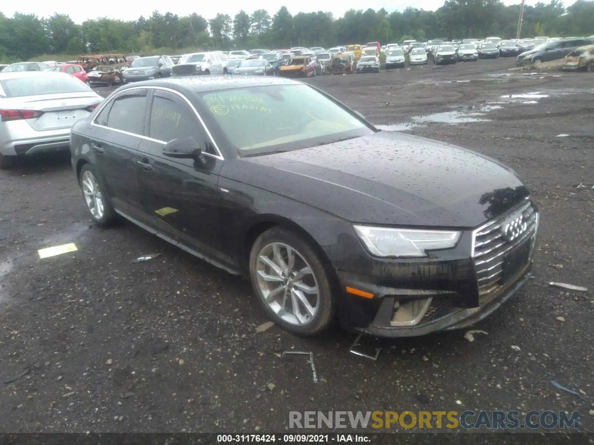 1 Photograph of a damaged car WAUDNAF40KA033366 AUDI A4 2019